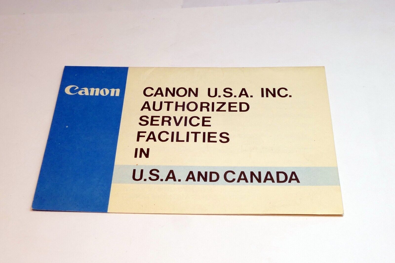 Canon Authorized Service Facilities in USA Canada brochure 1980  advertisement