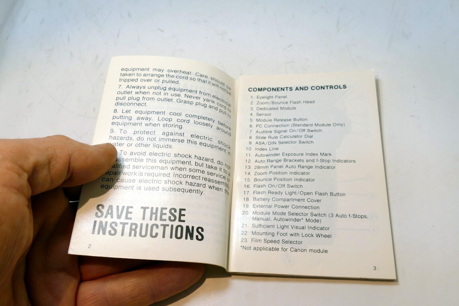 Vivitar 3500 Dedicated Flash Instructions manual guide English EN