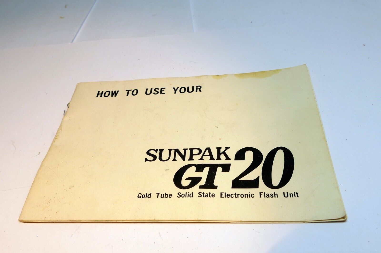 Sunpak GT 20 Flash  Guide  Book manual  how to use