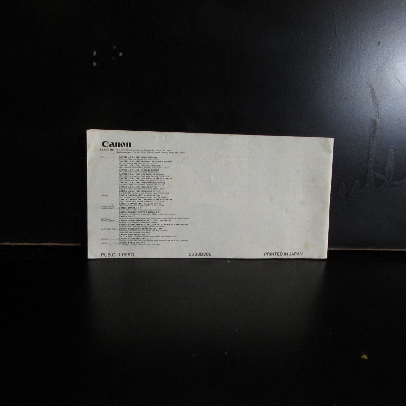 Used Canon FD Lenses System Guide Brochure manual focus  O4020115