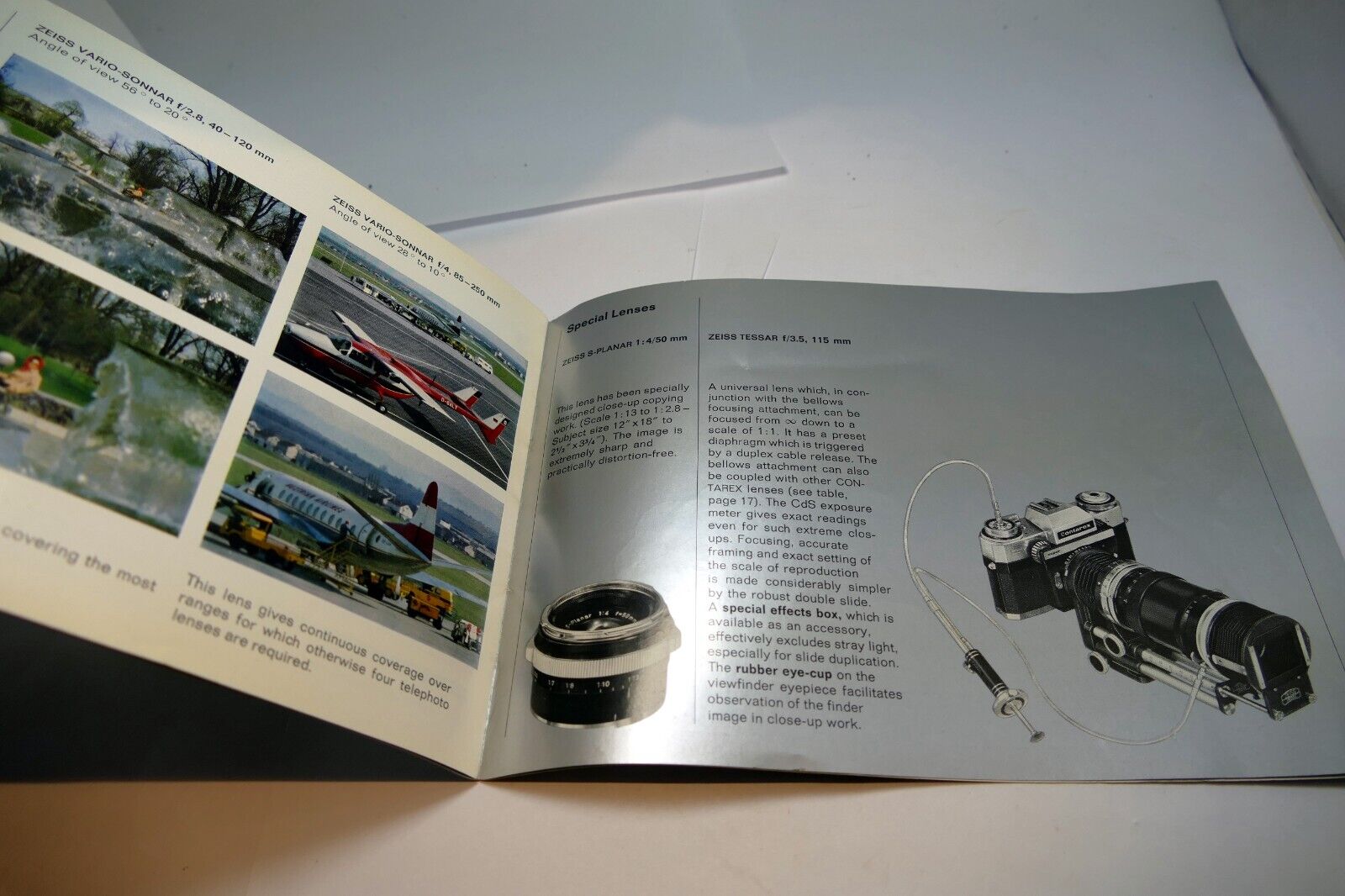 Sales Brochure Zeiss Ikon Contarex 35mm - Professional P Super S SE - guide