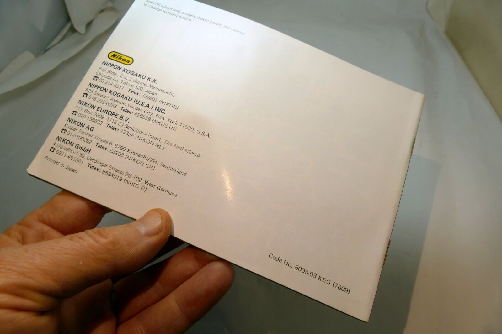 The Nikon  Way to Photography  Brochure 1970's Lens list