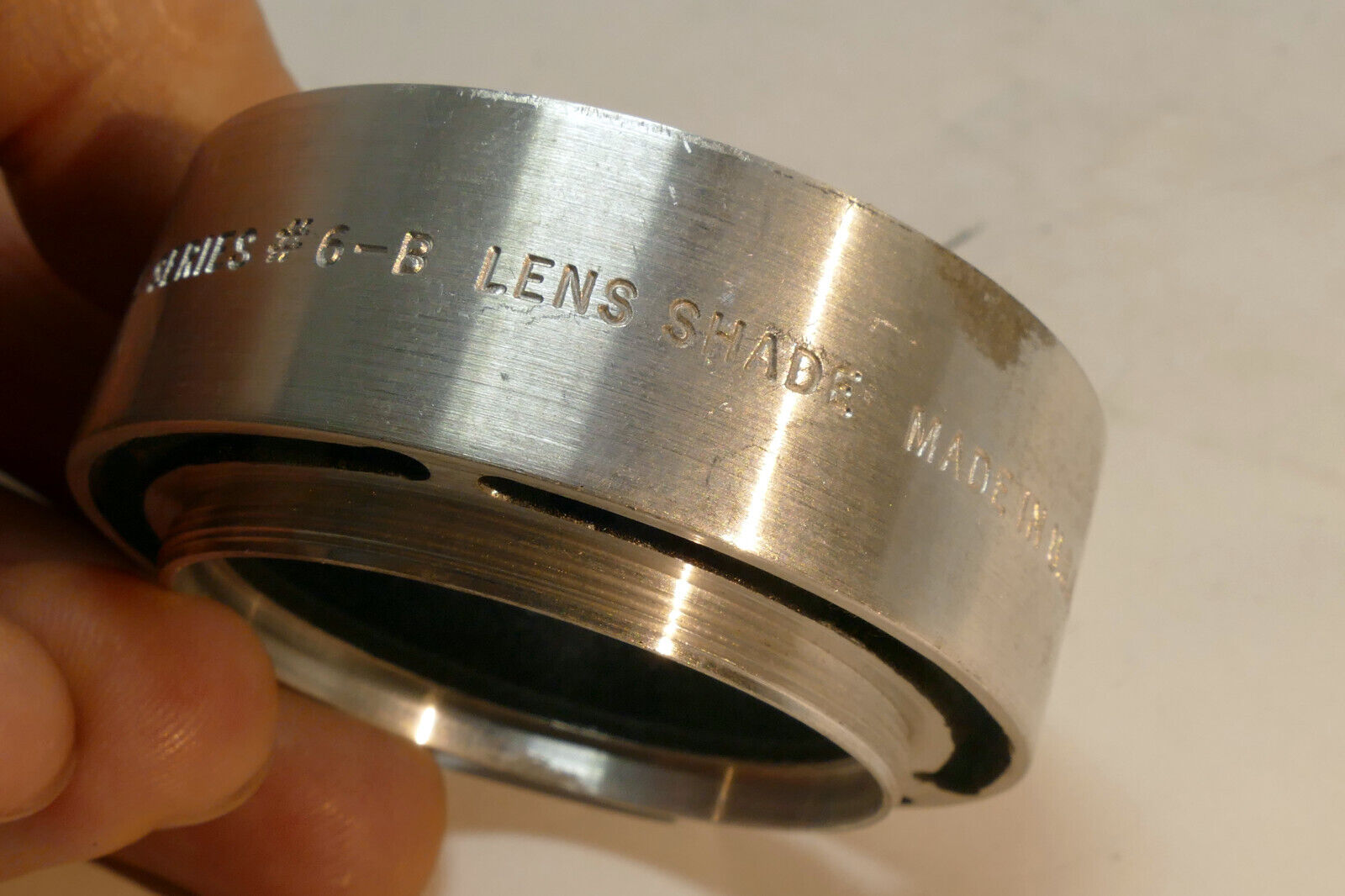 VENTED Tiffen 44.5mm  Lens Hood / Shade Metal threaded  telephoto 6-B VI series