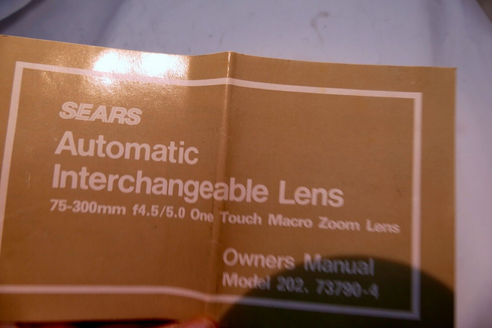 Sears 75-300mm f4.5-5 202  Lens guide instruction manual