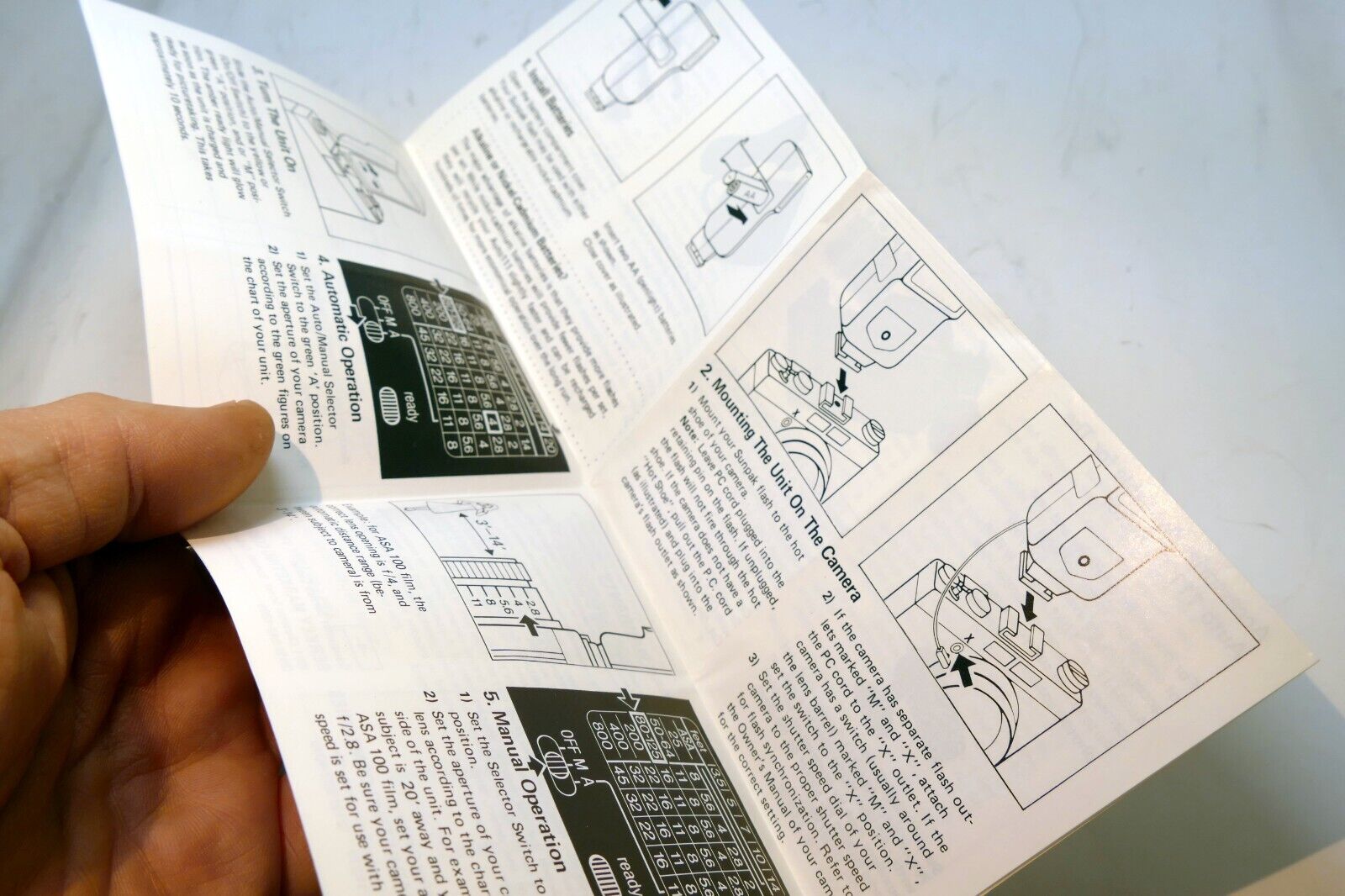 Sunpak Auto 111 Thyristor flash Instructions  guide manual English EN