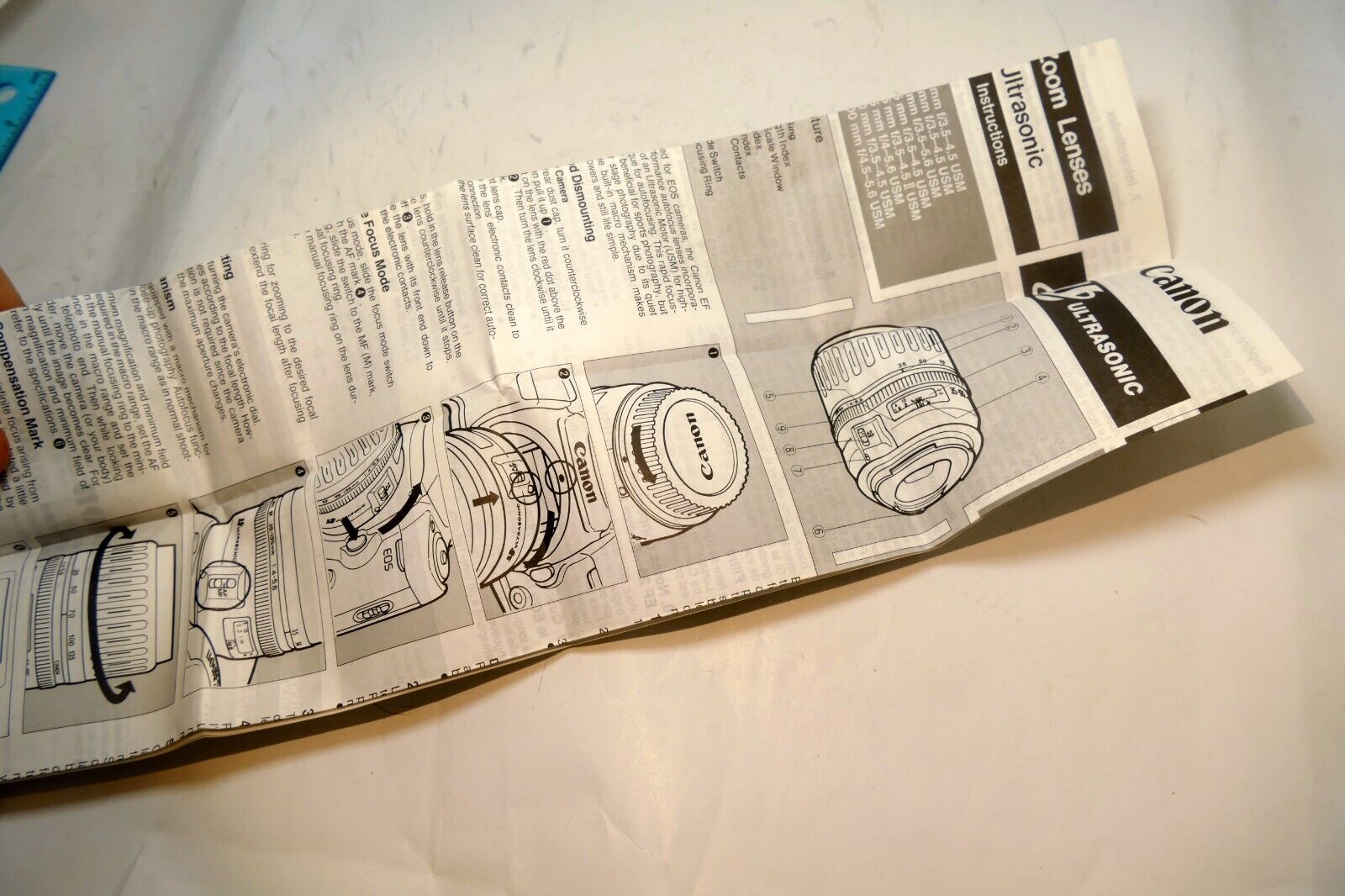 Canon 28-105mm EF Ultrasonic Lens guide 100-300mm USM Brochure