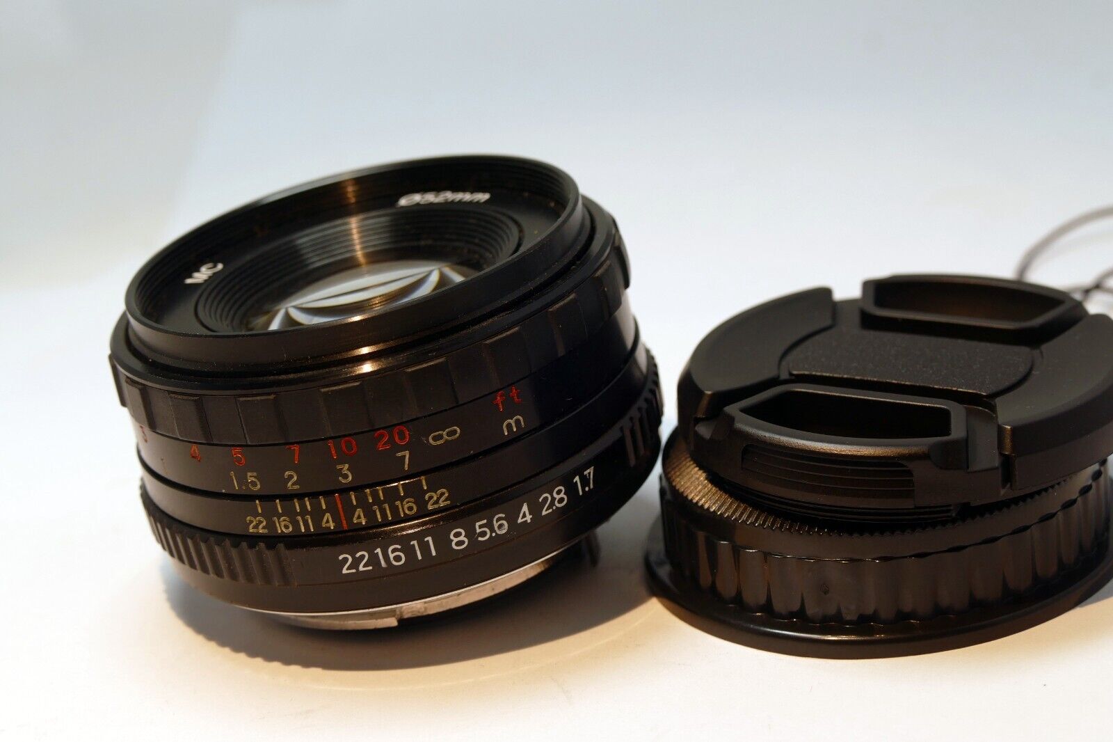 Vivitar MC 50mm f1.7 (Pentax-K PK mount) LENS w/ BOTH CAPS - excellent condition