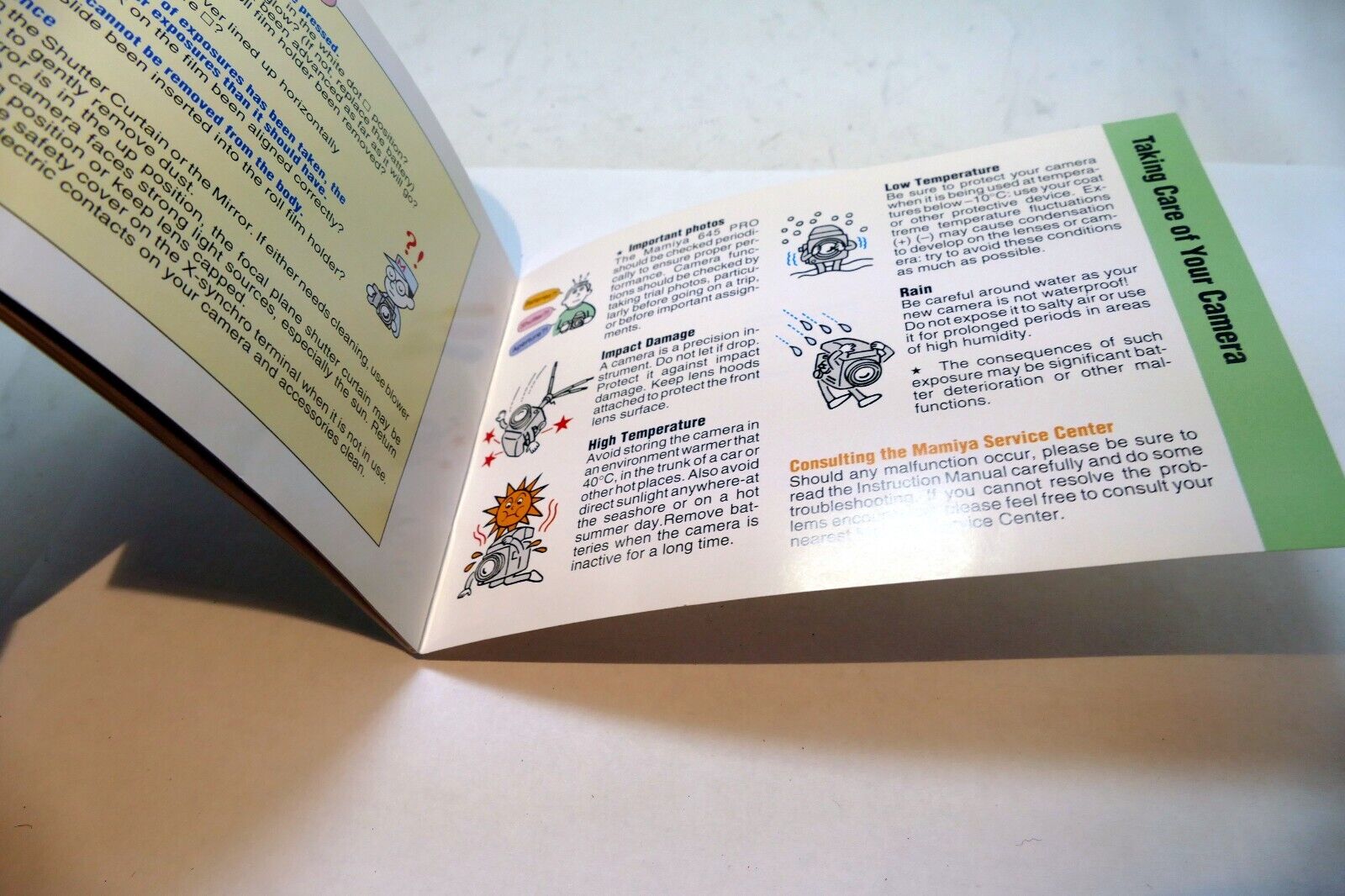 Mamiya 645 PRO Camera HANDY POCKET GUIDE Instruction Manual - concise