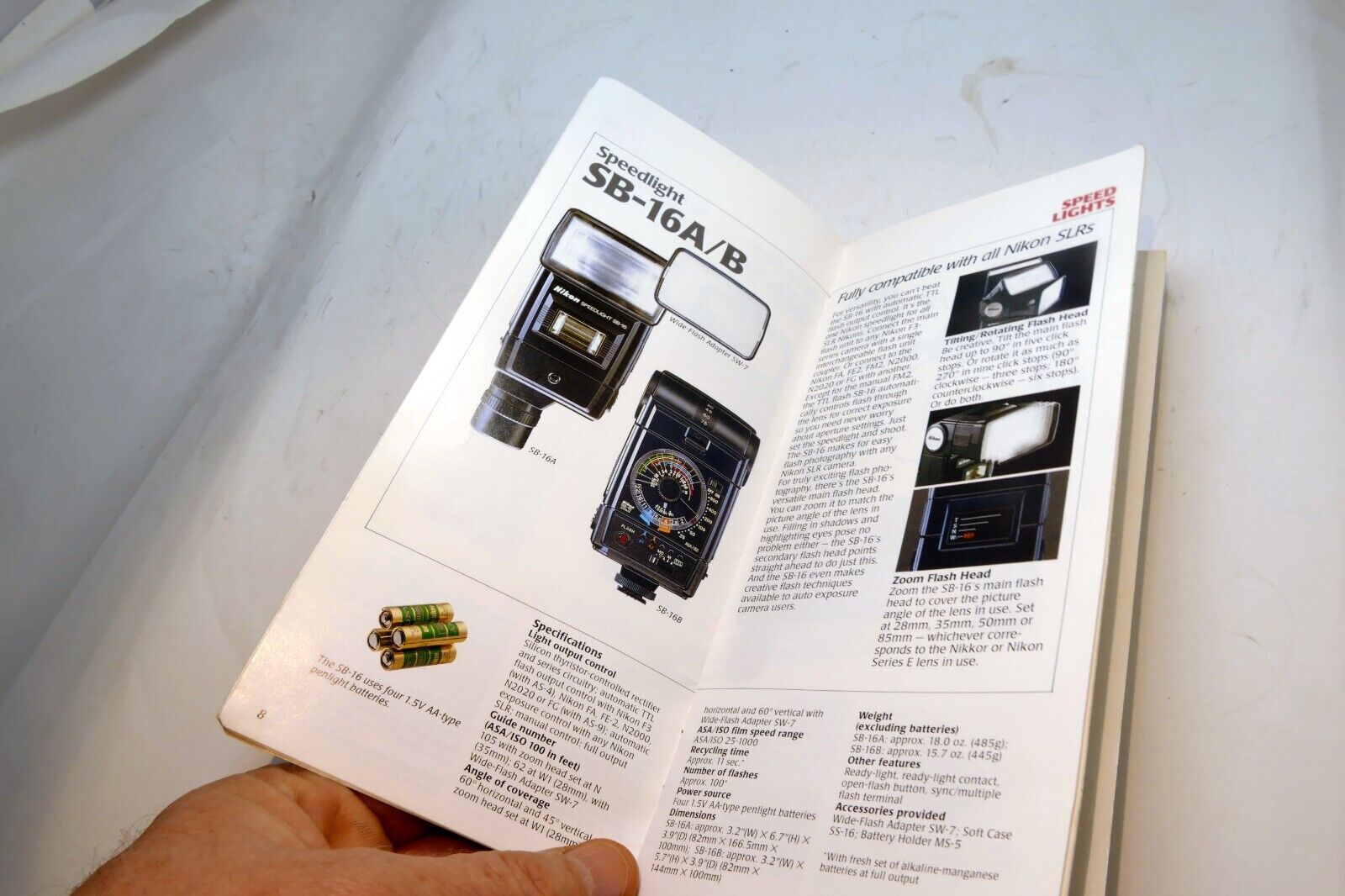 Nikon SB Speedlight Unit Brochure List SB-20 19 17 11 15 16A 14 18 21 flash