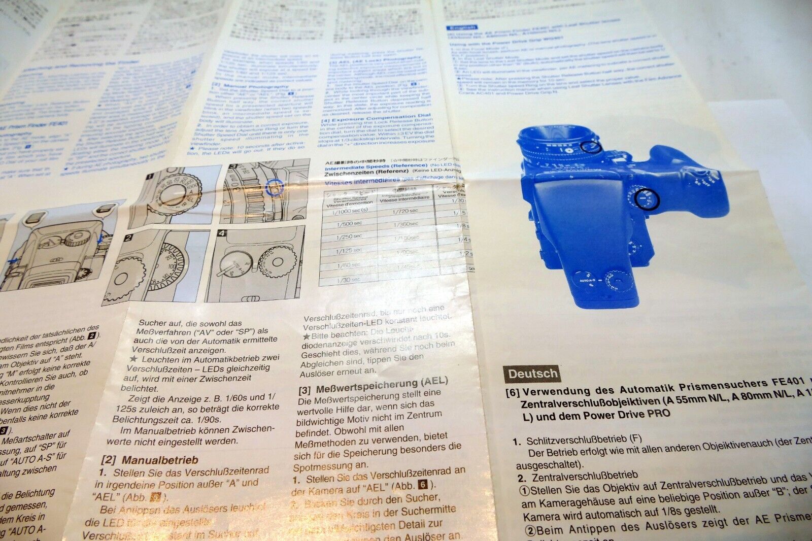 Mamiya 645 AE PRISM FINDER FE401  metered Instruction Manual Guide