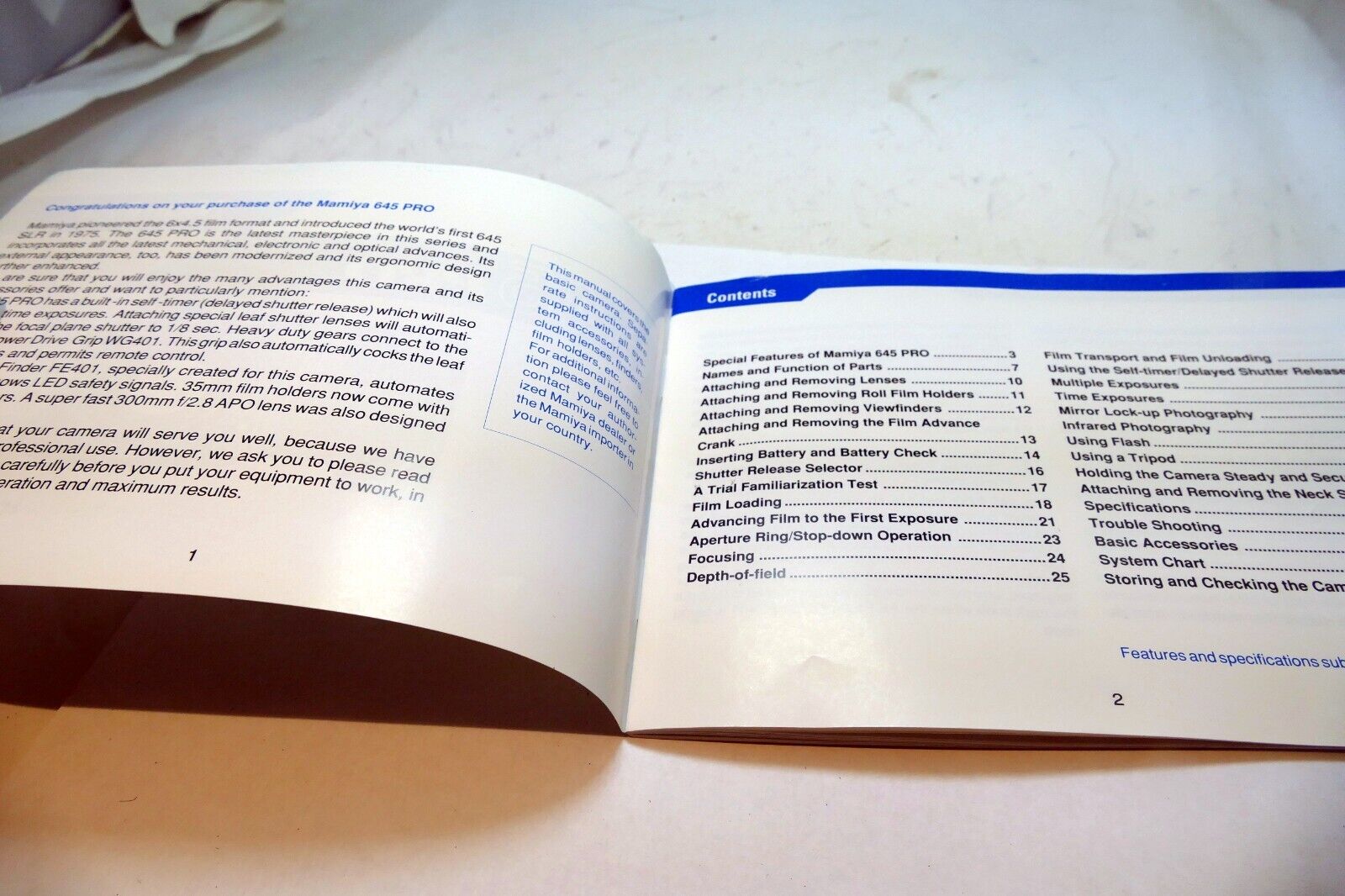 Mamiya 645 PRO motor drive  Instruction Manual Guide