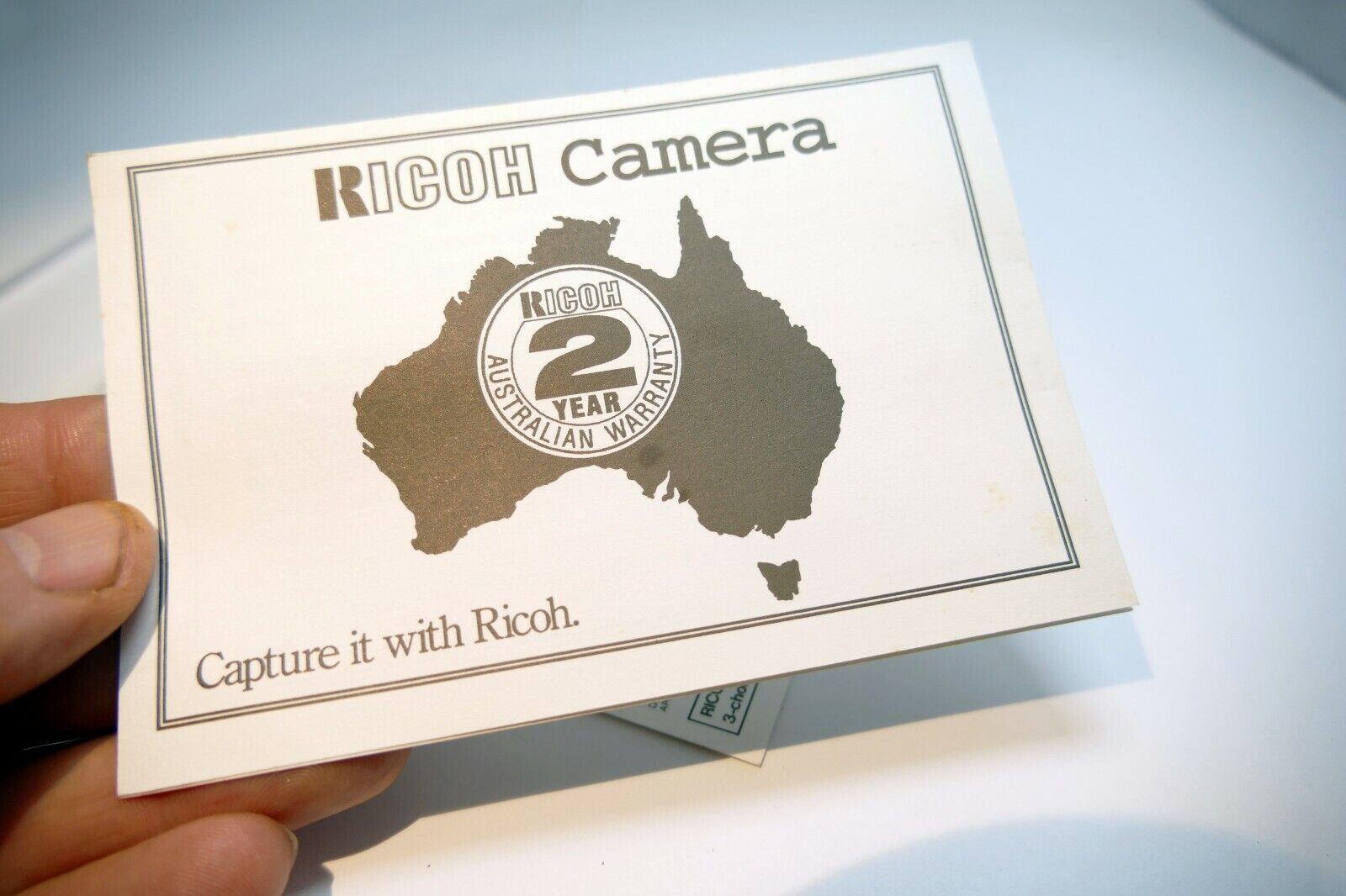 warranty registration card Ricoh KR-5 III28-80mm  Rikenon used vintage