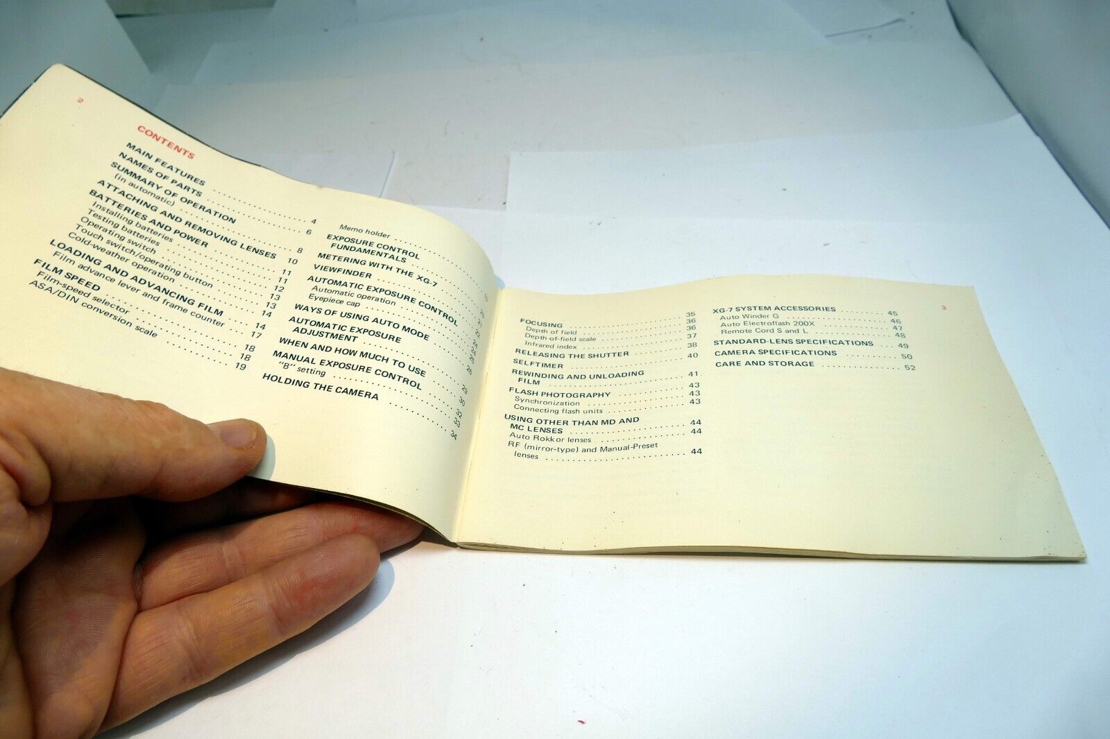 Minolta XG-7 camera User Guide Owner Manual English  En