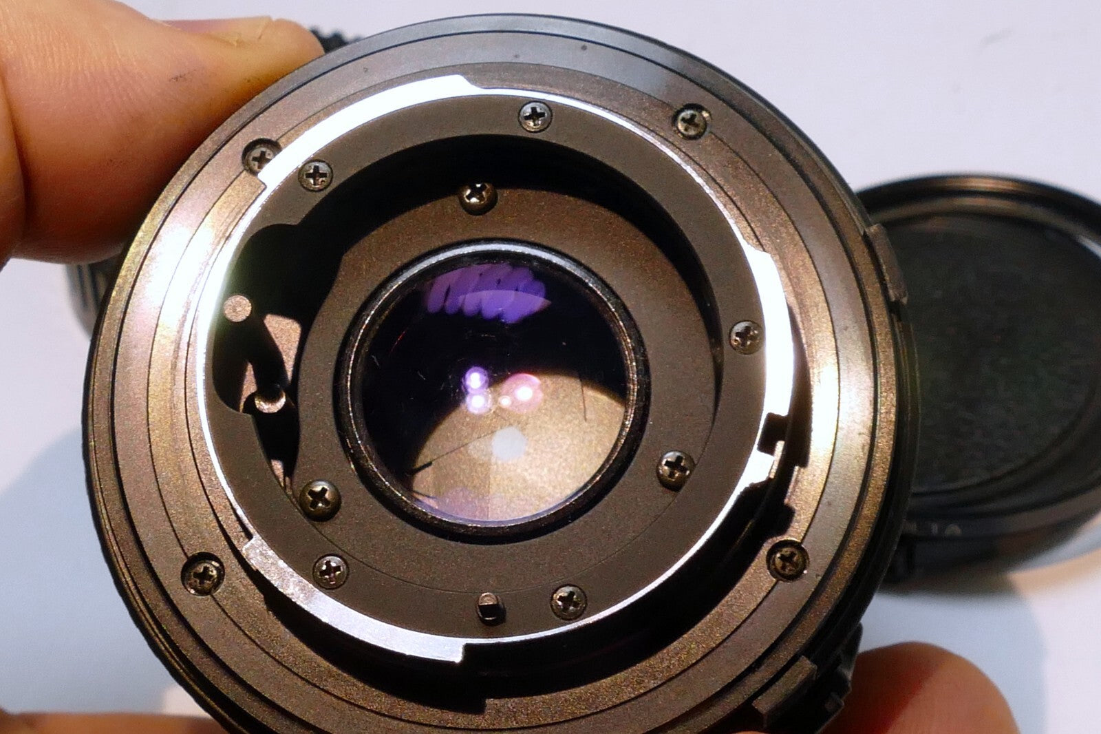 Minolta 50mm f2 MD Standard Prime Lens w/ 49mm  L39 UV filter - FUNGUS damage
