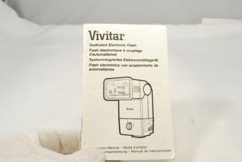 Vivitar Dedicated Electronic Flash Instruction Manual 7216057