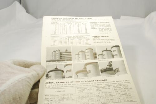 Kenko Auto Teleplus teleconverter lens Instruction manual 7217037 vintage
