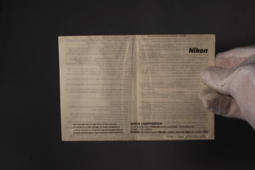 Nikon Lense AF Nikkor 50mm f/1.8 Instruction Manual guide (EN) 7213007