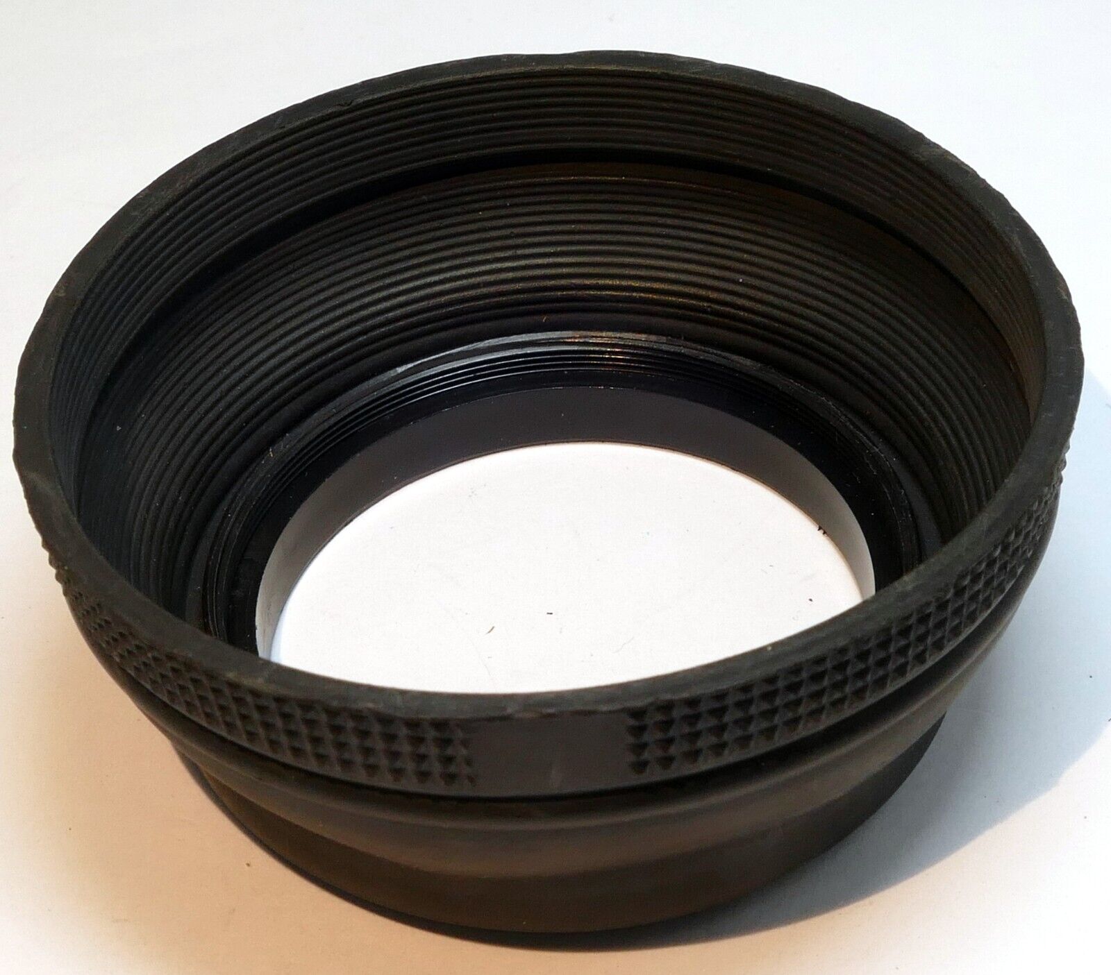 55mm Rubber Lens Hood Shade single threaded collapsible 3-way telephoto wide ang