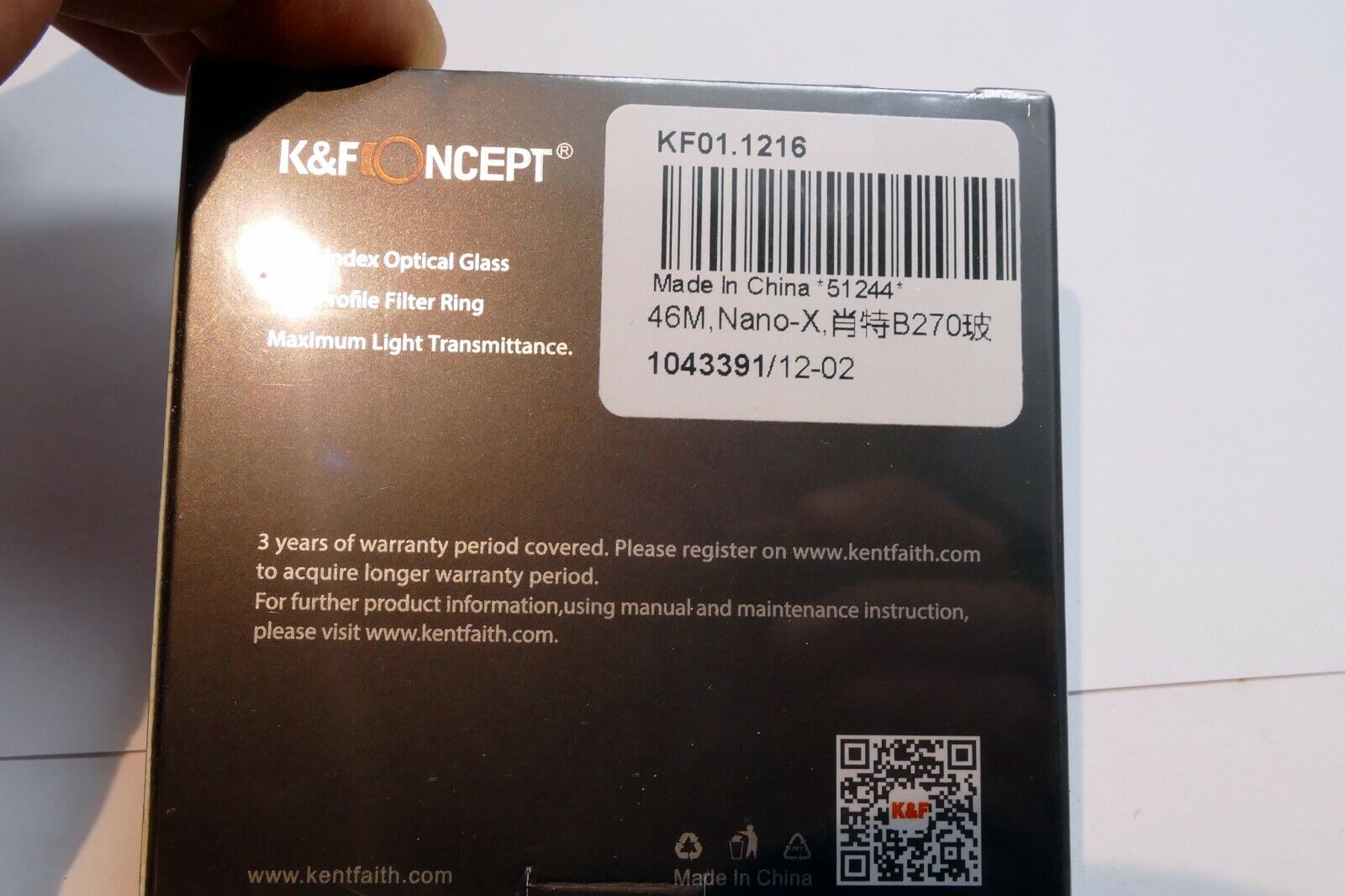 46mm K&F Nano X CP-L Lens Filter Circular Polarizer new (fits TLR 80mm)