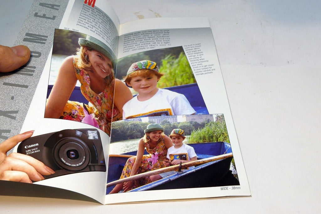 Canon Sure Shot Zoom Max Camera 35mm Brochure 1993 advertisement add