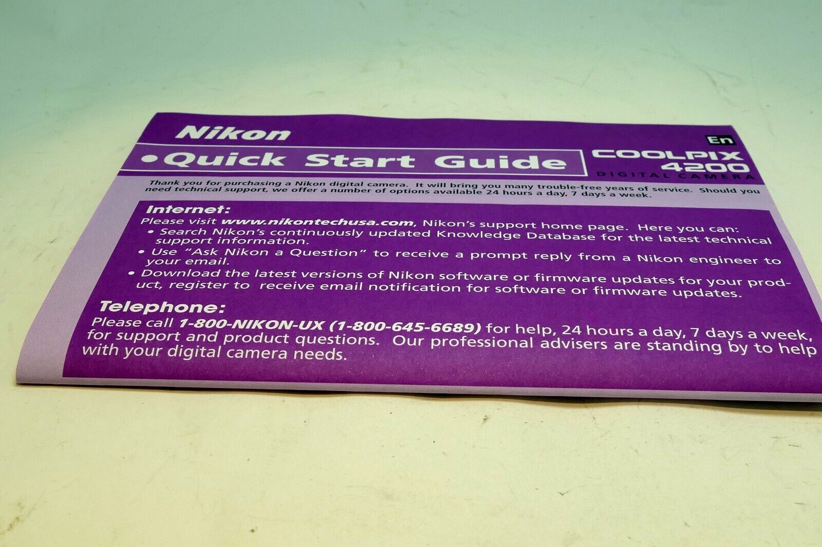 Nikon Coolpix 4200 Digital Camera - Quick Start Guide