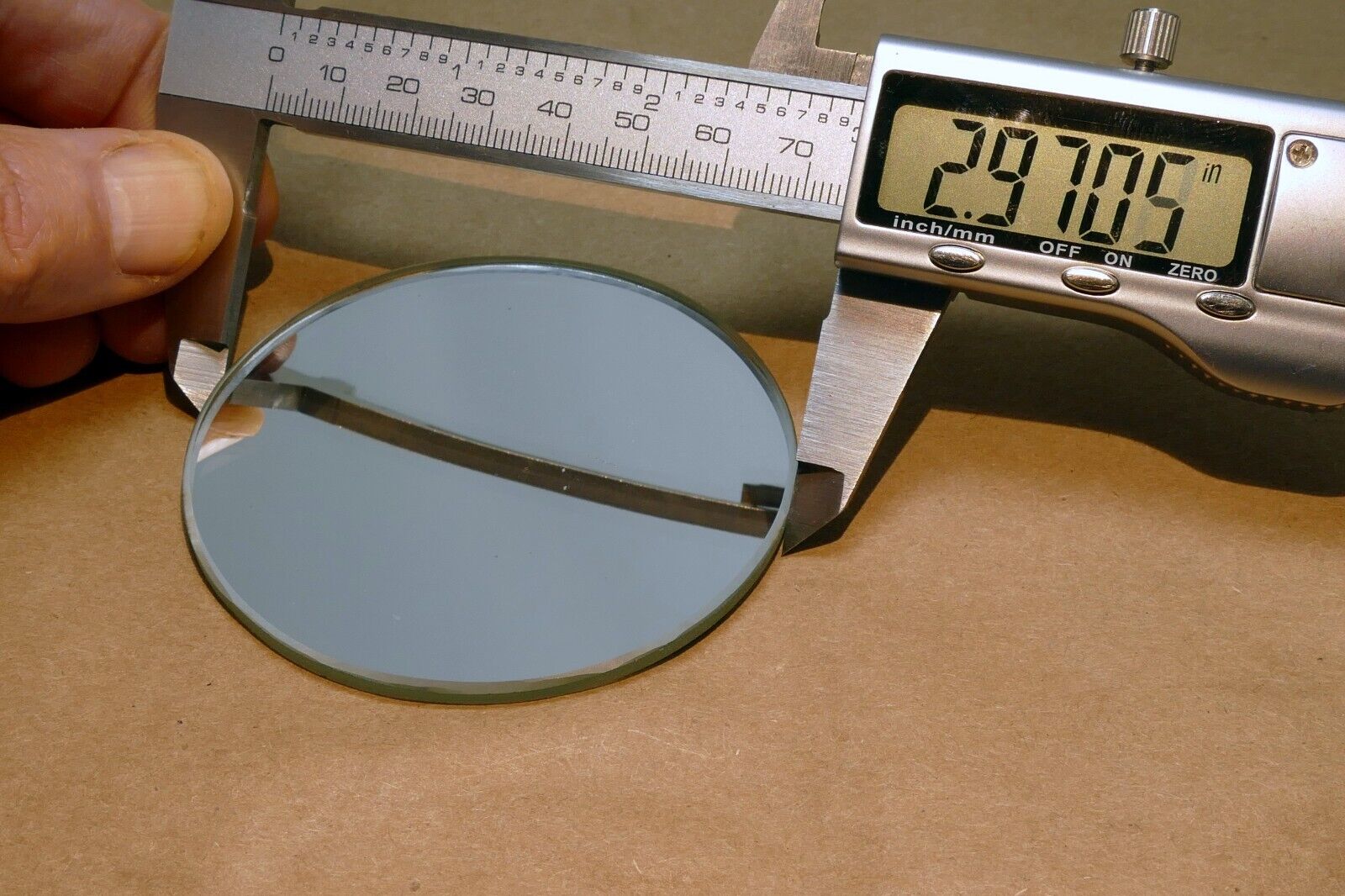 3" Diameter 0.13" thick  mirror for microscope