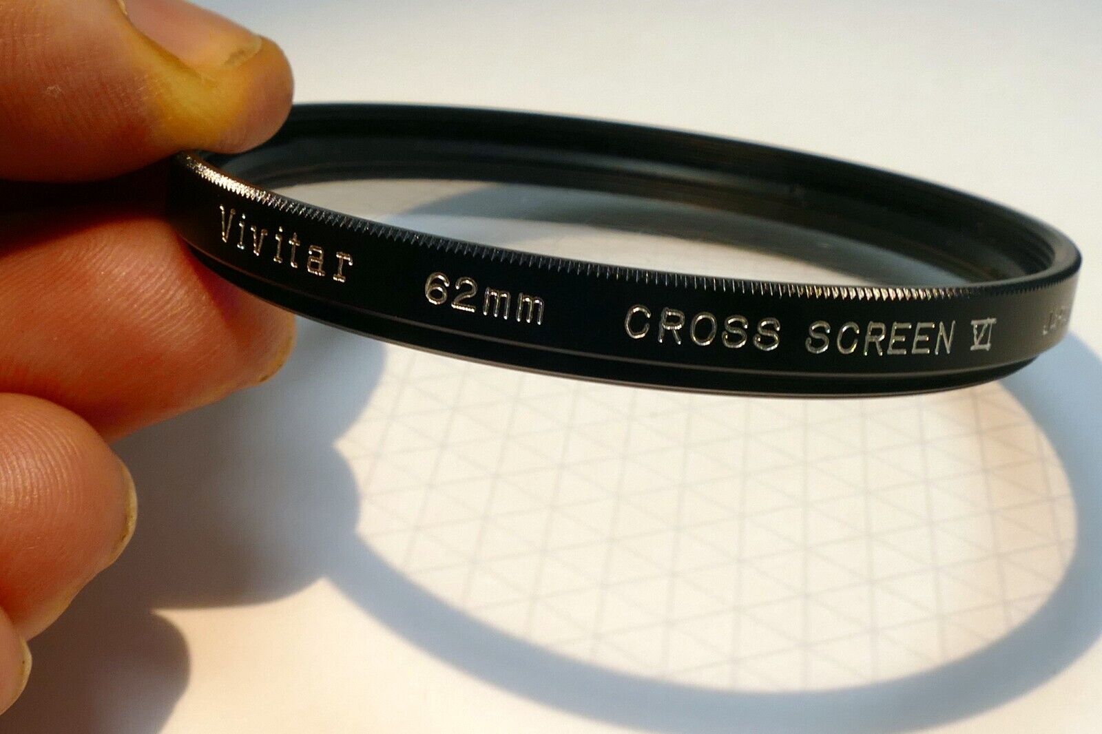 Vivitar  62mm Lens Filter Cross Screen VI Octagon  star