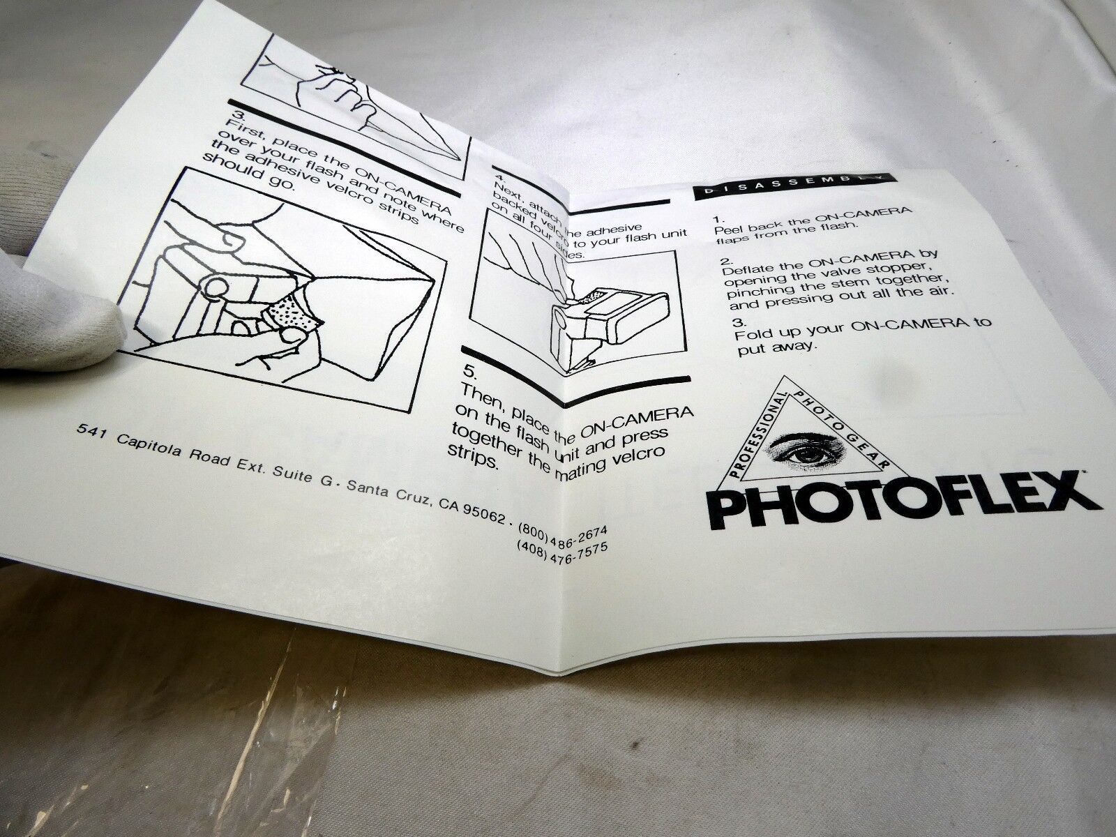 On Camera Litedome XTC flash inflatable Diffuser Soft Box Guide manual