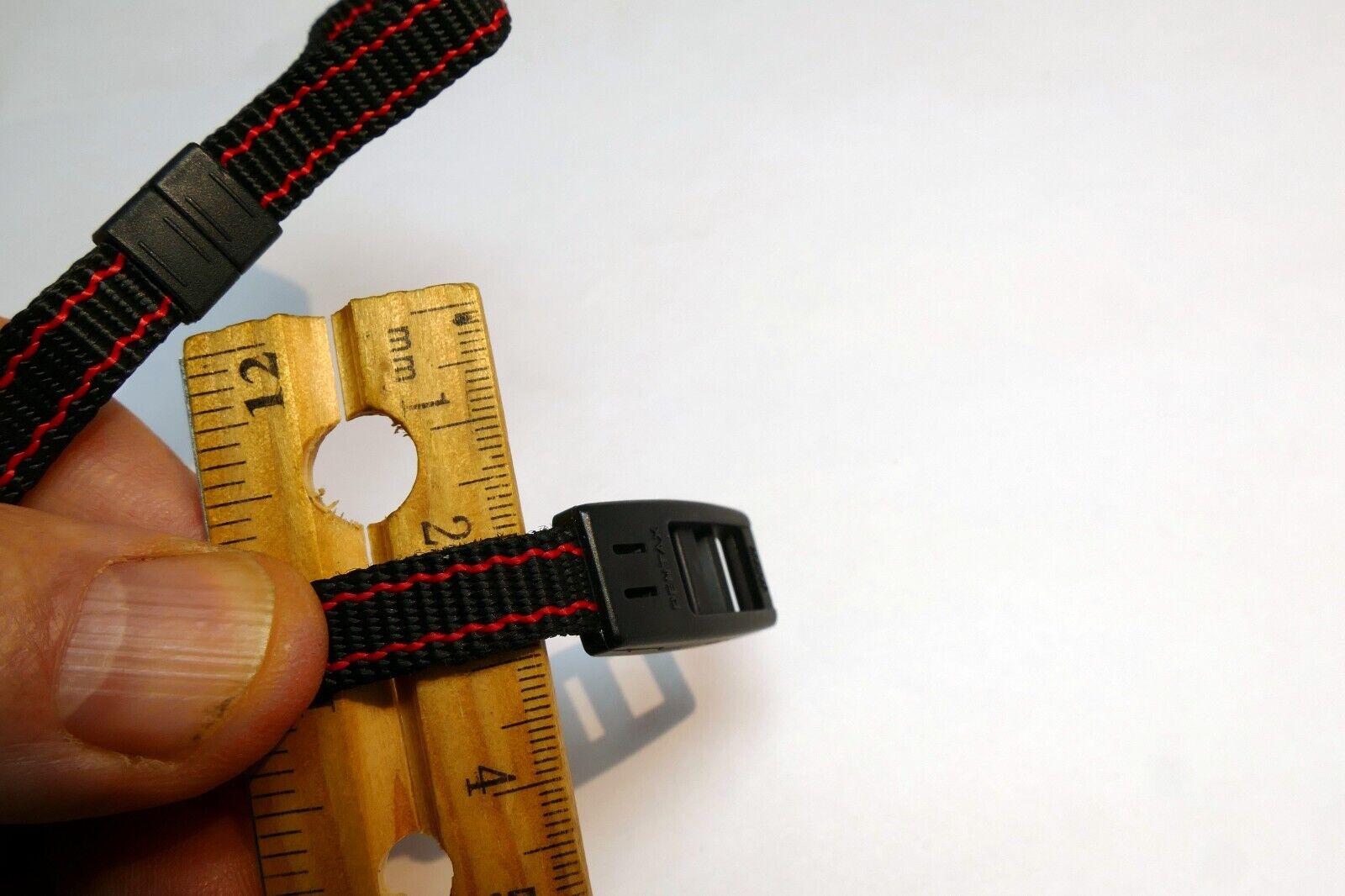 Pentax Asahi Black / Red Wrist Camera Strap   Genuine OEM vintage