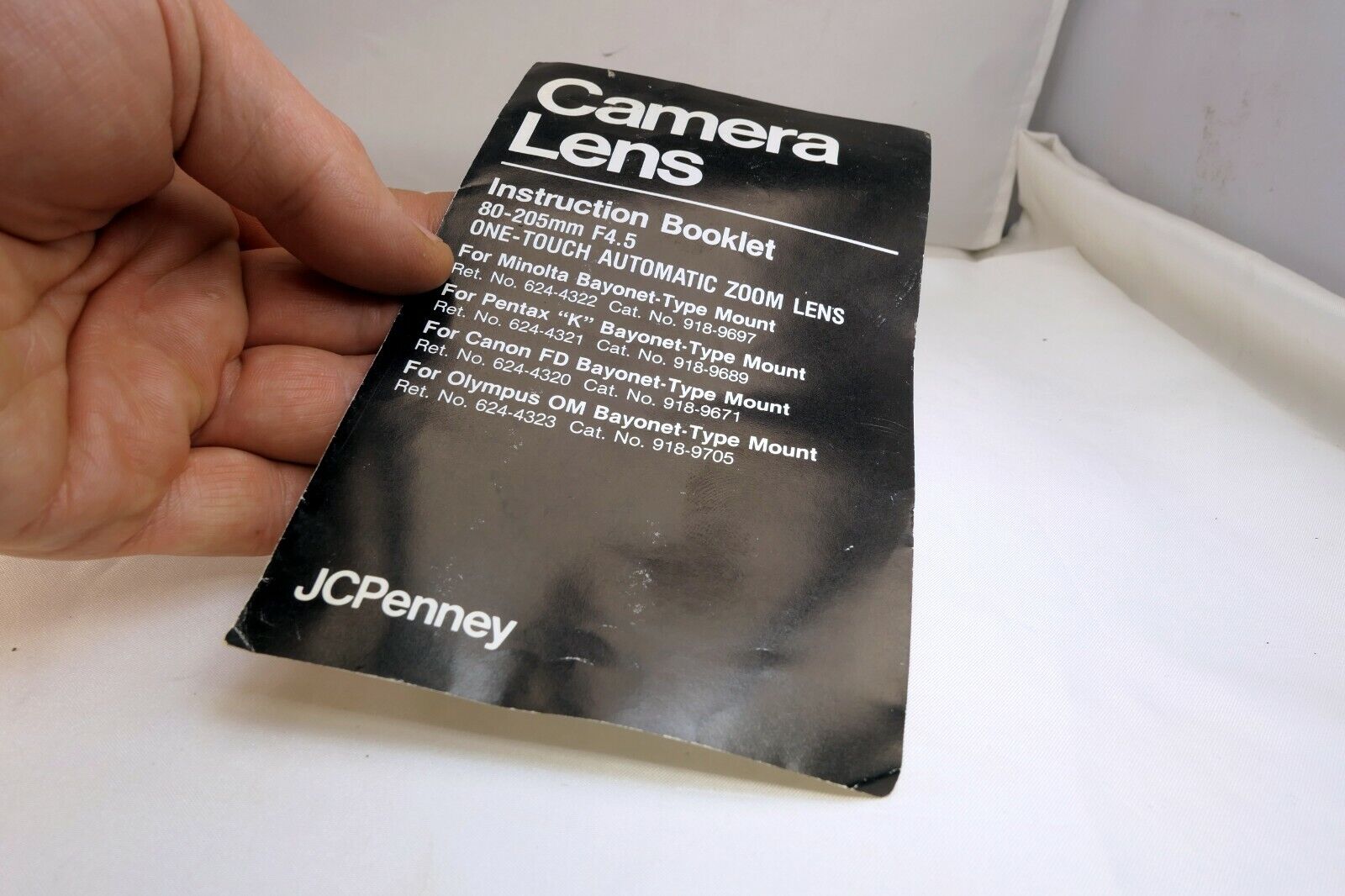 JCPenney Camera lens 80-205mm f4.5 Guide Manual instruction booklet