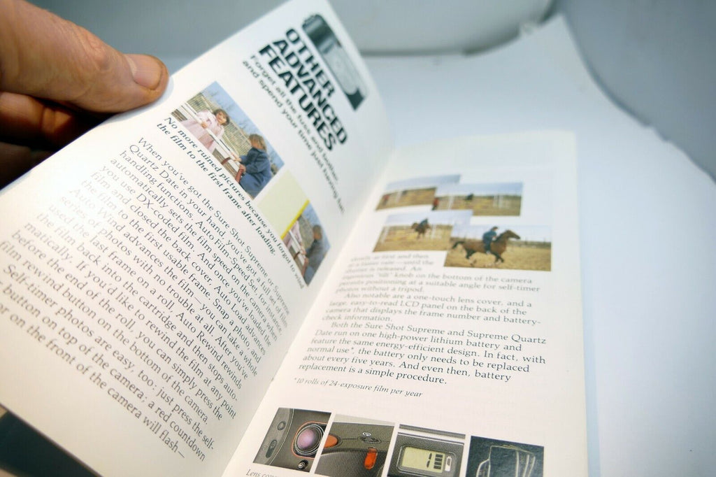 Canon Sure Shot Supreme camera Sales Brochure Guide English 1986