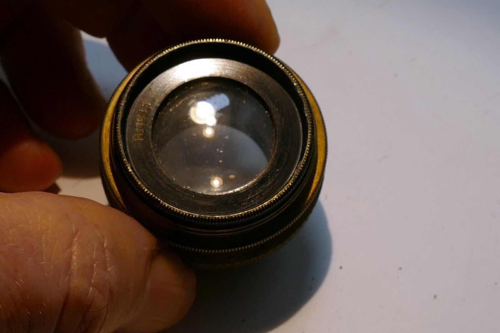 Doppel Anastigmat Oretar 13.5cm f6.8 Lens GruneBach Bonn brass 135mm