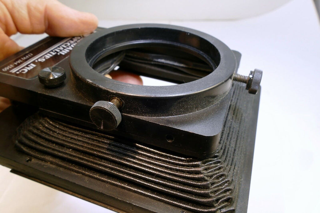 Lindahl Bellows lens Hood 31.1325 Bell-O-Shade Single 3X3 filter slot - AS found