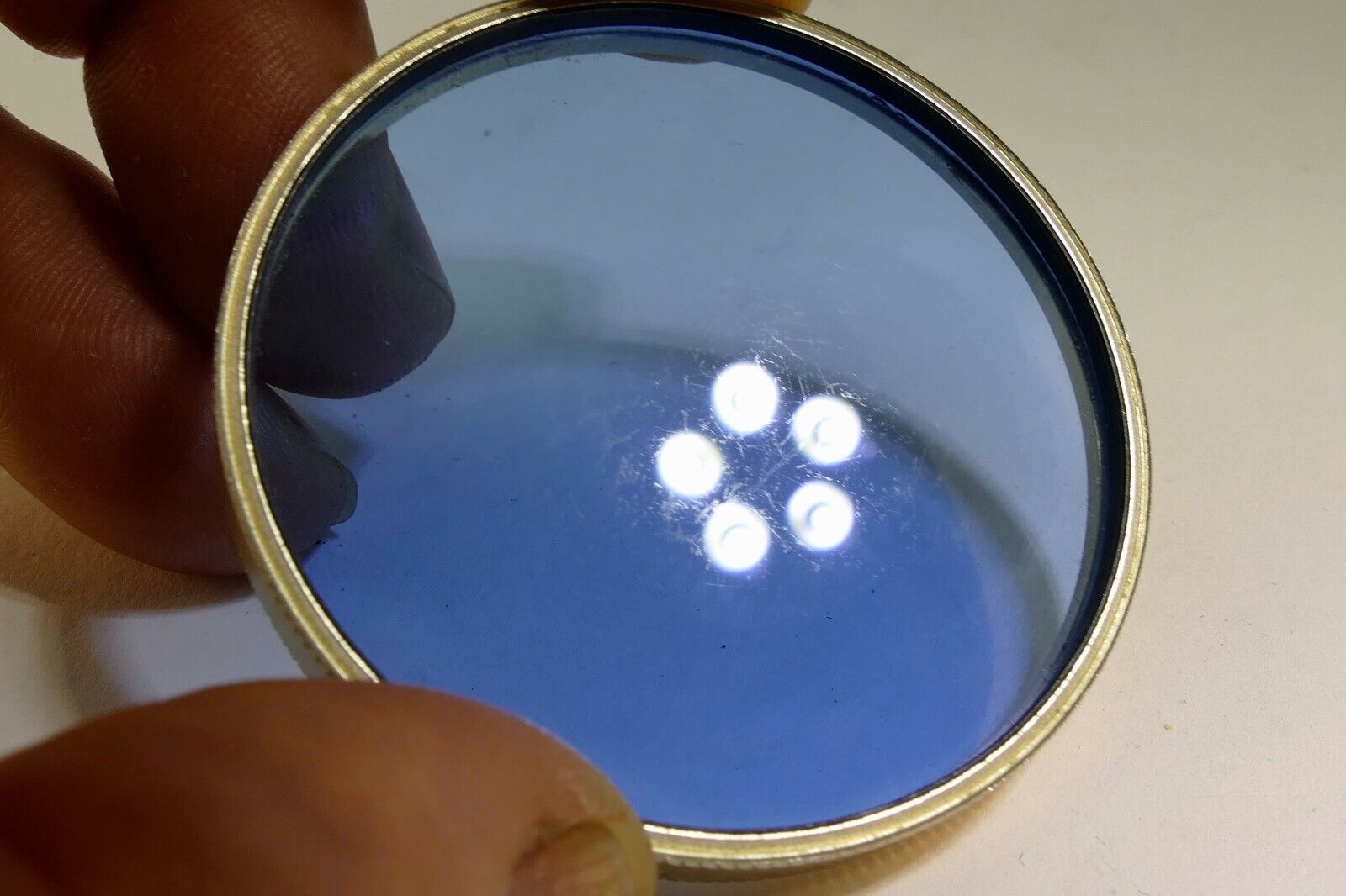 Ednalite Duraklad  Series 7 VII Lens Filter made in USA drop in 80B Light Blue