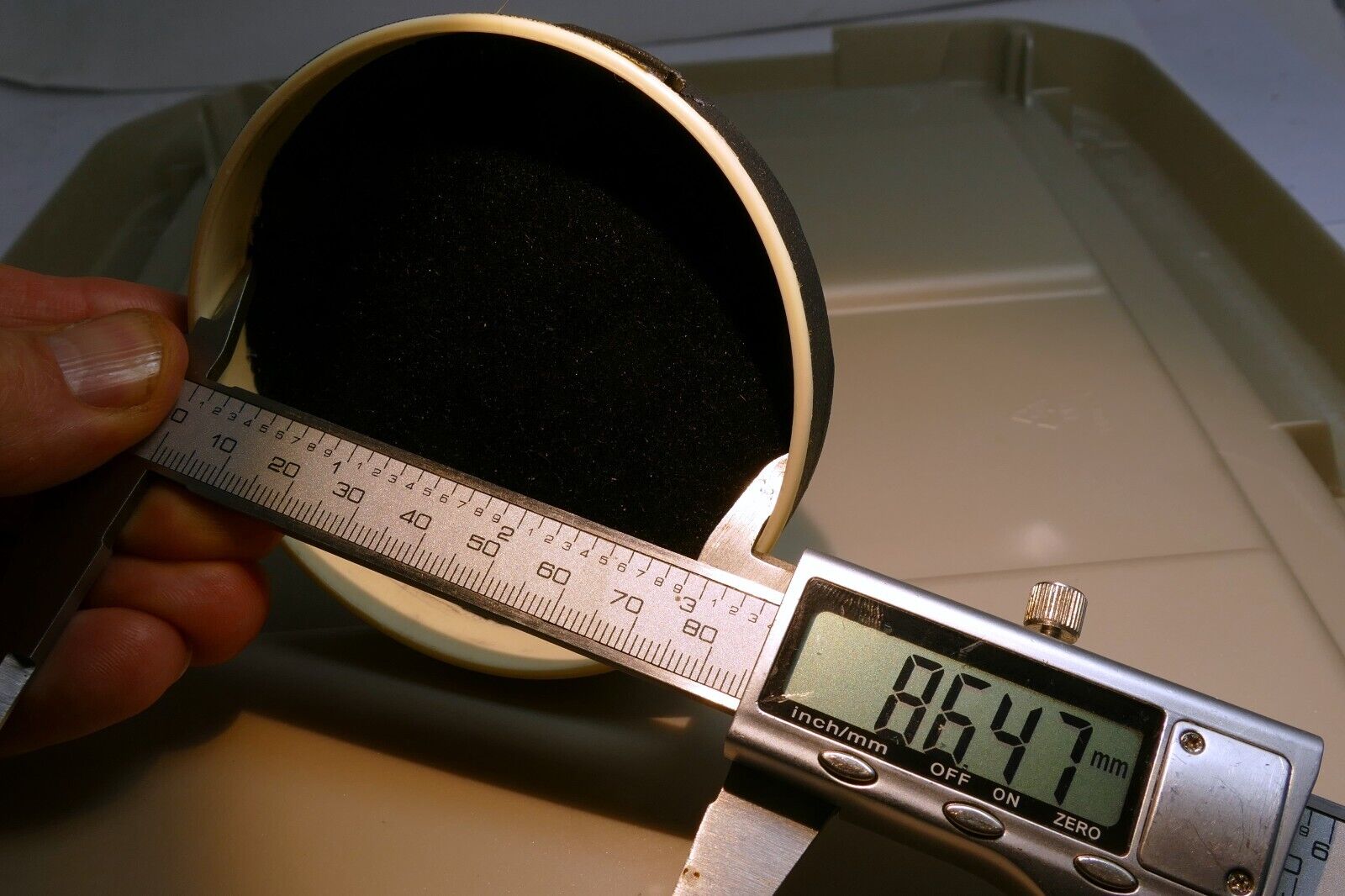 85-86mm Lens Cap  vintage slip on type  for telescope or lens (home made)