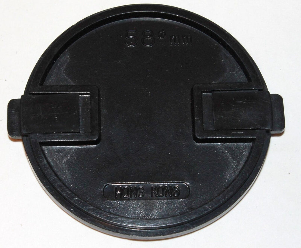 Front Lens Cap 58mm snap on type made in Hong Kong