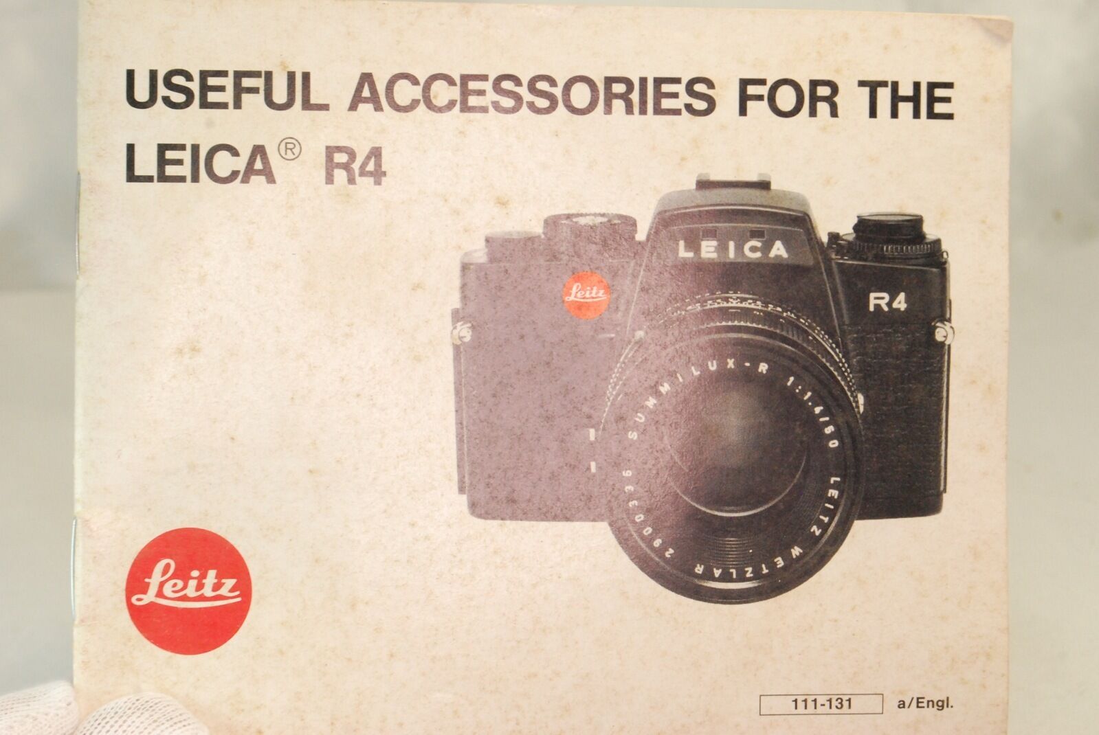 Leitz Leica Useful Accessories Brochure List for Leica R4 5311052