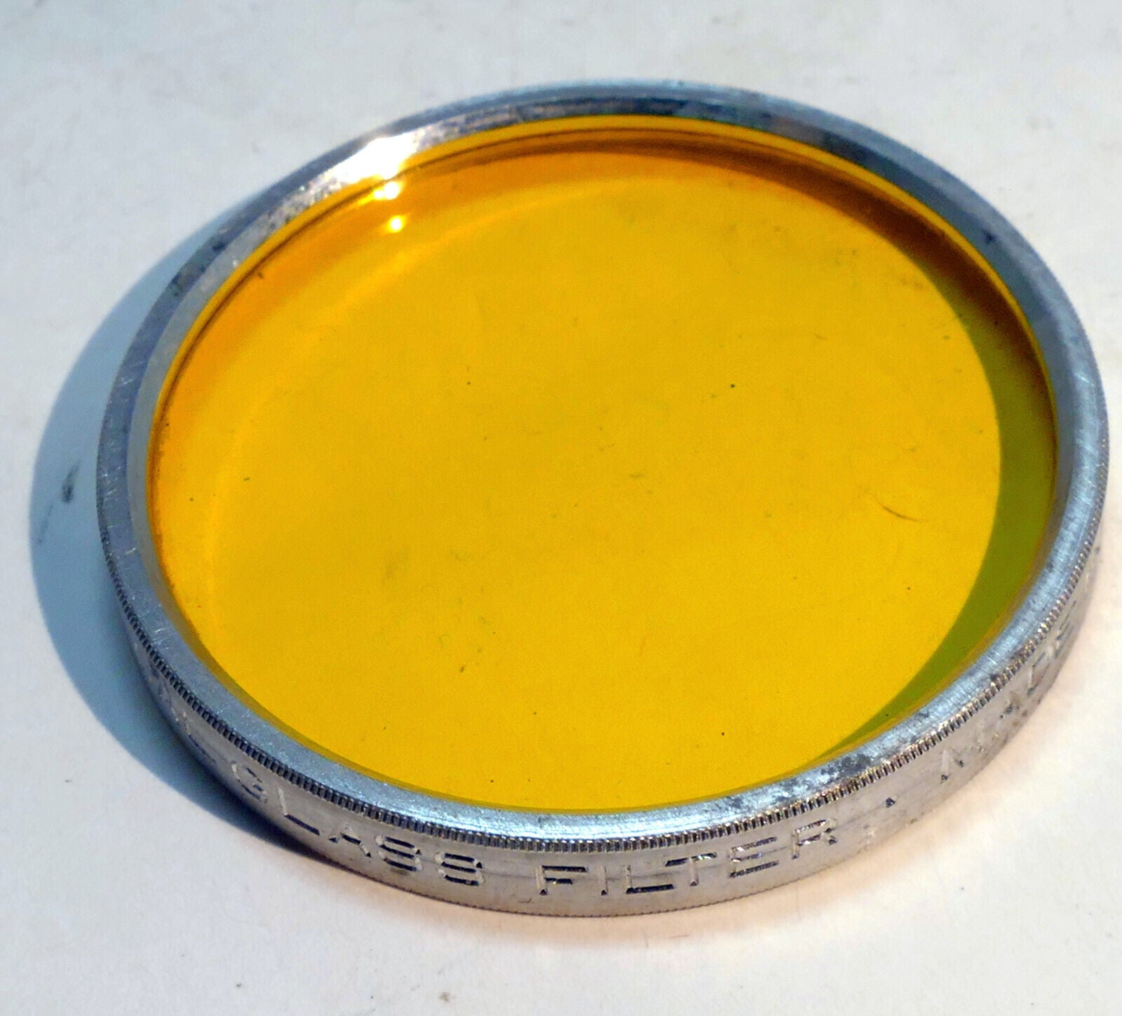 ARGUS Yellow 2 Filter series 6 VI made in USA LY Optical Glass 41mm
