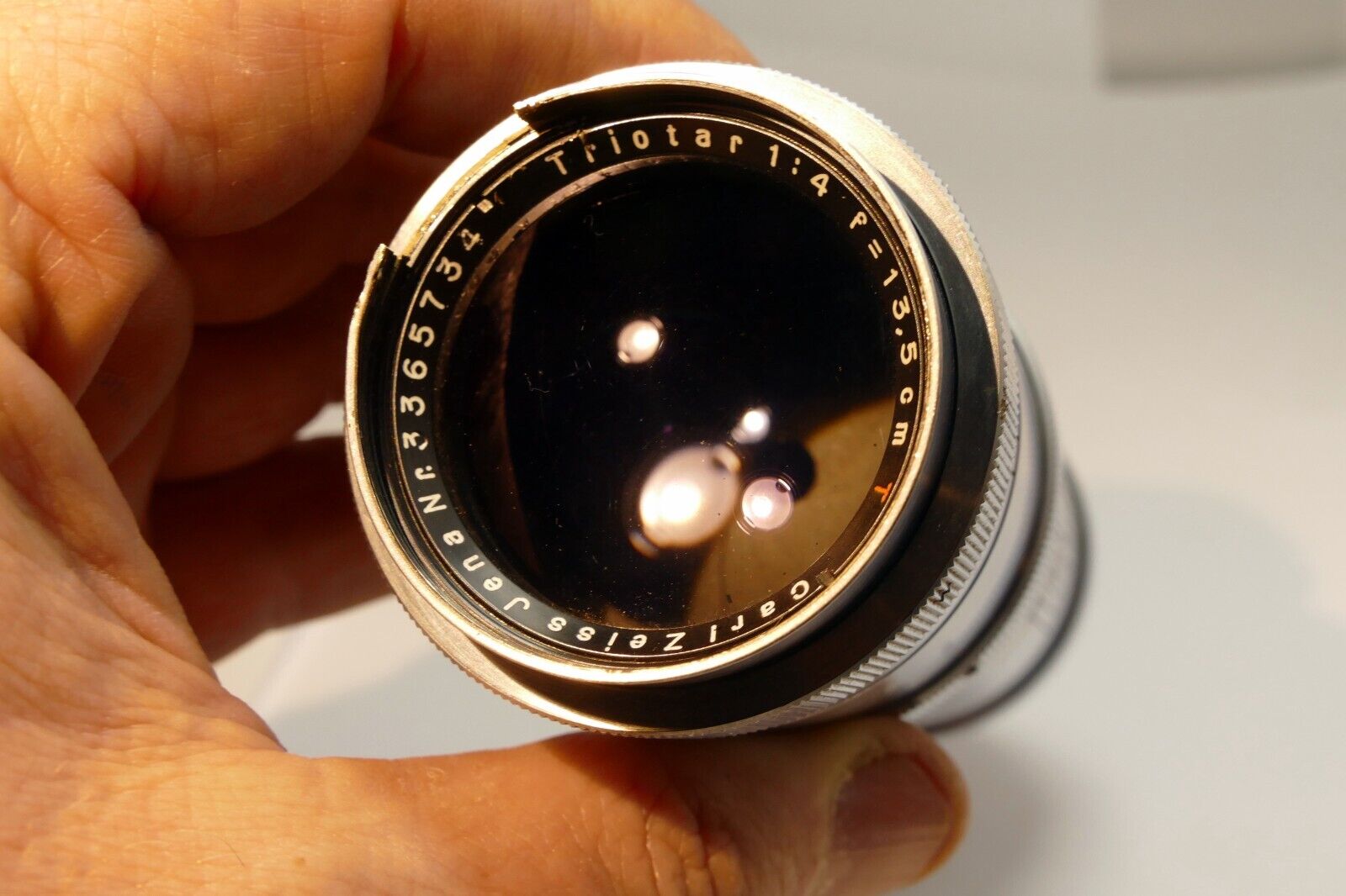 Carl Zeiss Jenna Triotar 13.5cm  f4 T  Lens Exakta mount - AS IS Parts or Repair
