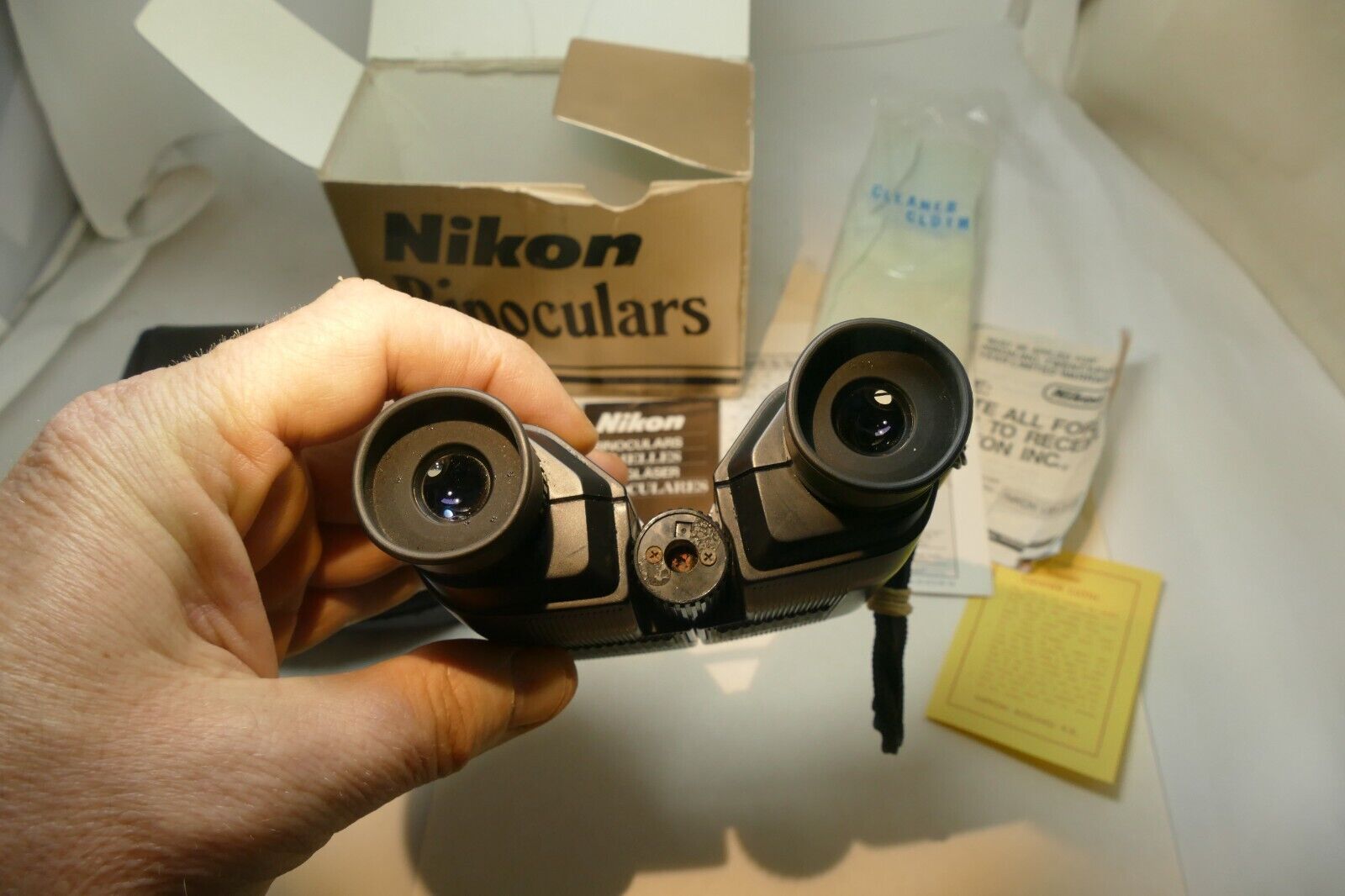 NIKON Porro Prism Binoculars 7X20CF w/ case box, guide Nippon Kogaku Japan