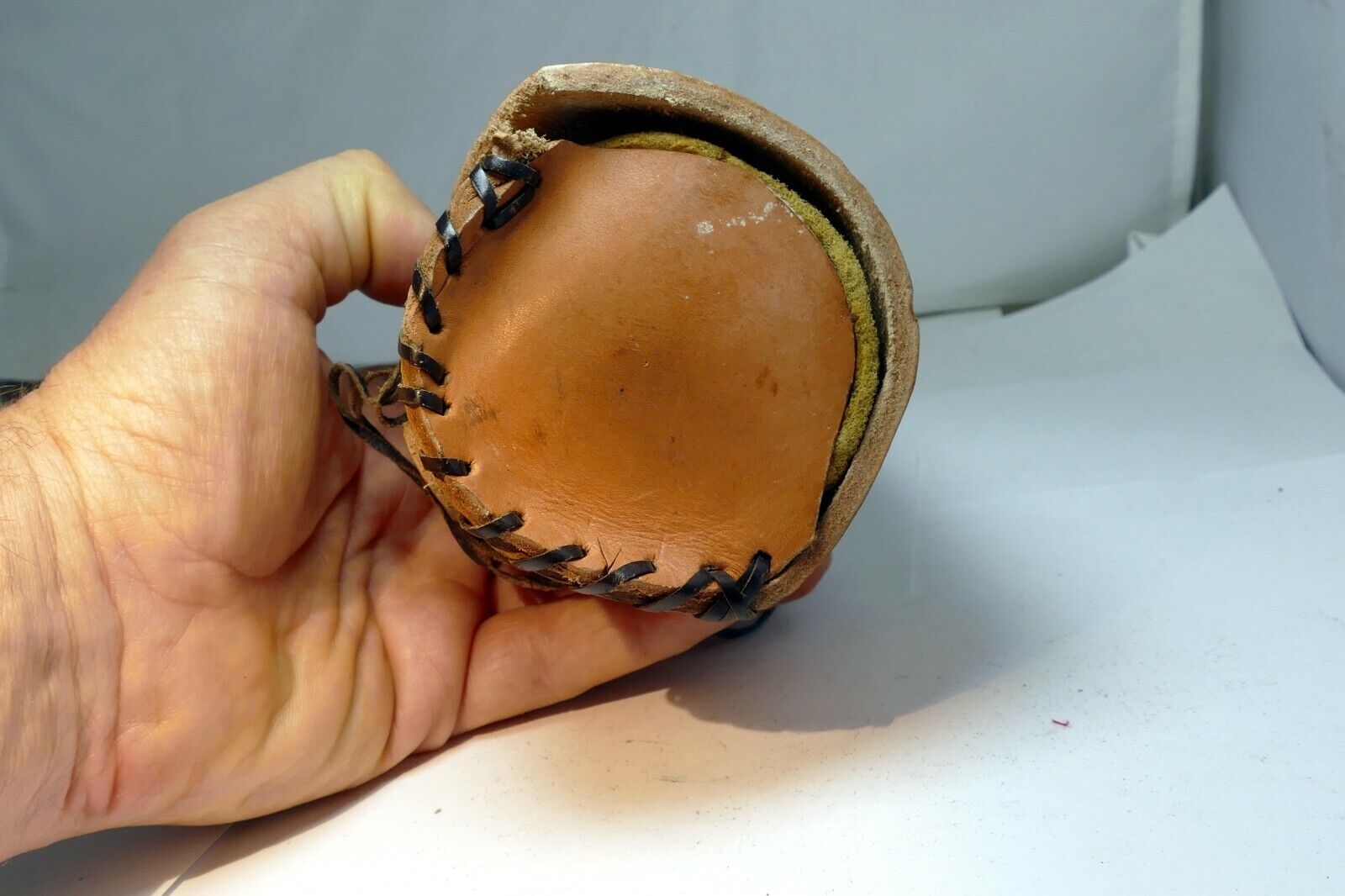 Handmade Hard lens case 2.5X3.5" 28mm f2.8 50mm f1.4 lens (wild west) leather