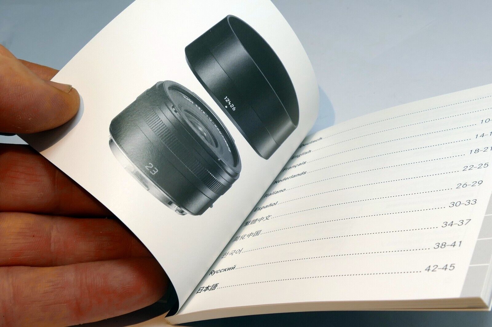 Leica Summicron-TL 23mm f2.0 f2 11081 Lens Instructions manual Guide