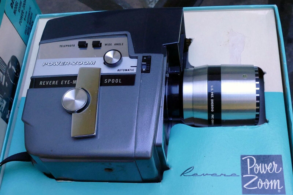 Revere 8 Eye-Matic 8mm Spool Model 143 Power Zoom w/ f1.8 Raptar Lens - AS IS