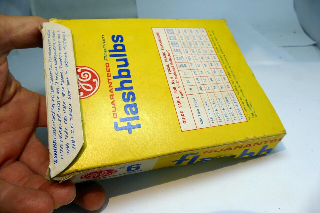 General Electric No. 6#6  Flash Bulbs clear set of 7