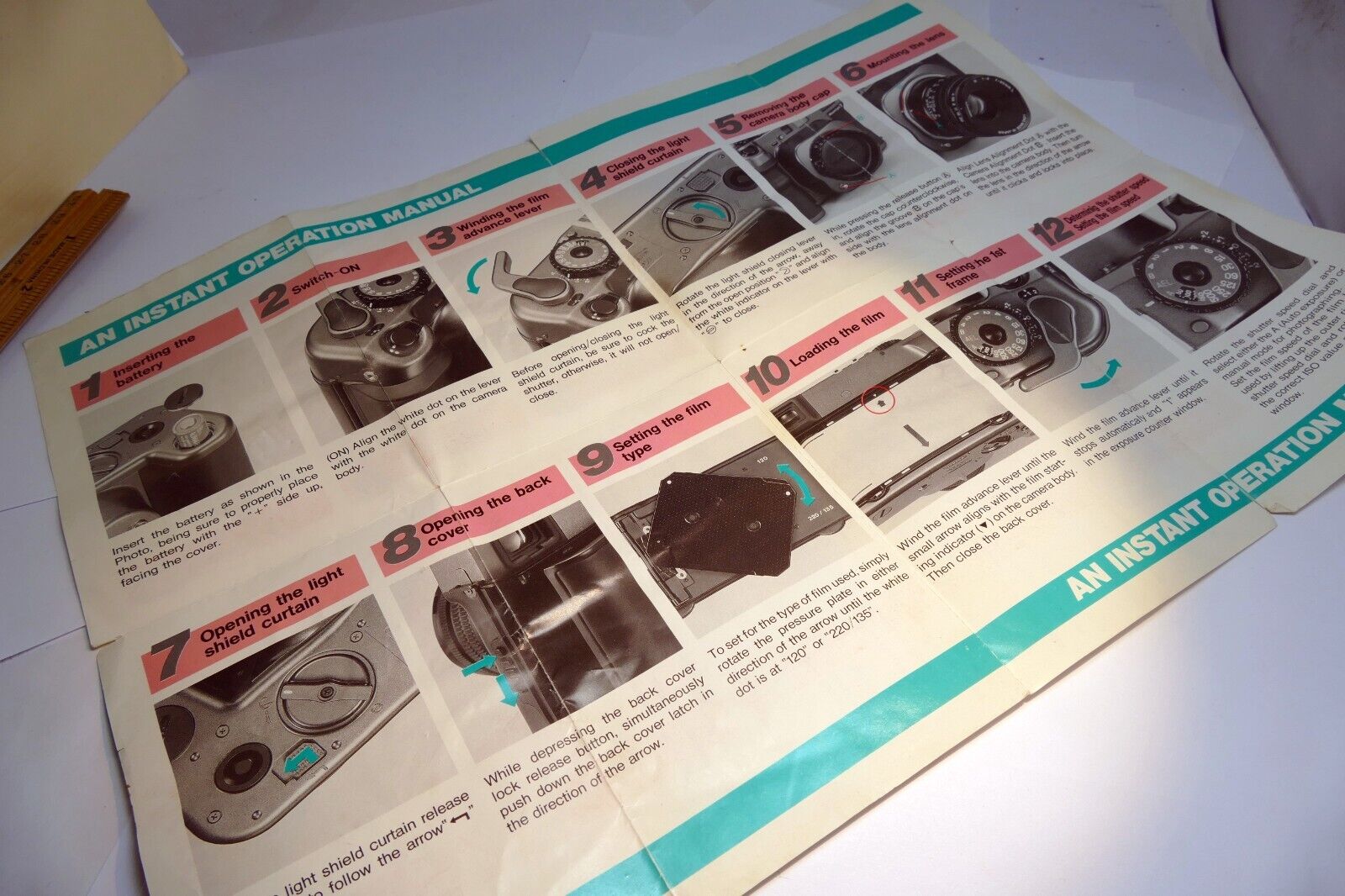 Mamiya 7 HANDY POCKET MANUAL (QUICK GUIDE)  Concise short English EN camera