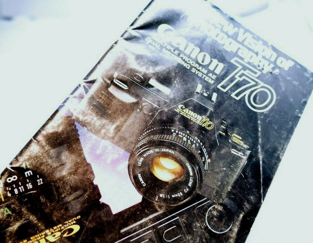 Canon T70 camera Sales Brochure Guide English New Vision Photography  1984