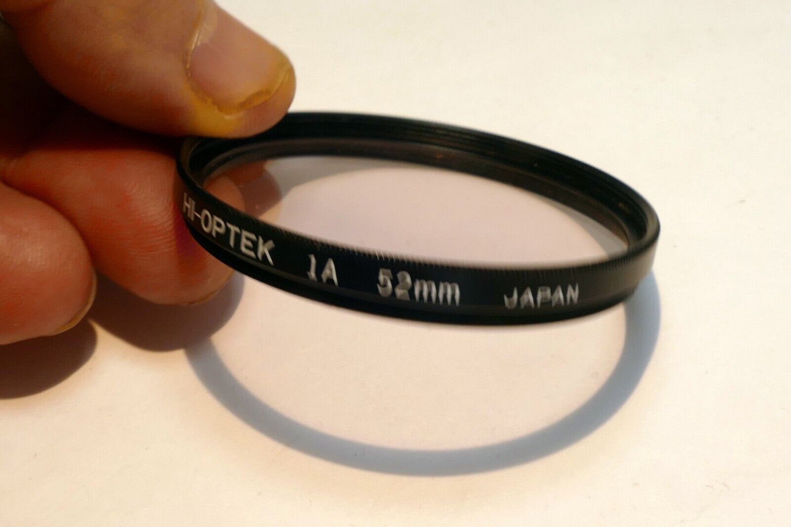 Hi-Optek 52mm Filter 1A Skylight lens threaded made in Japan
