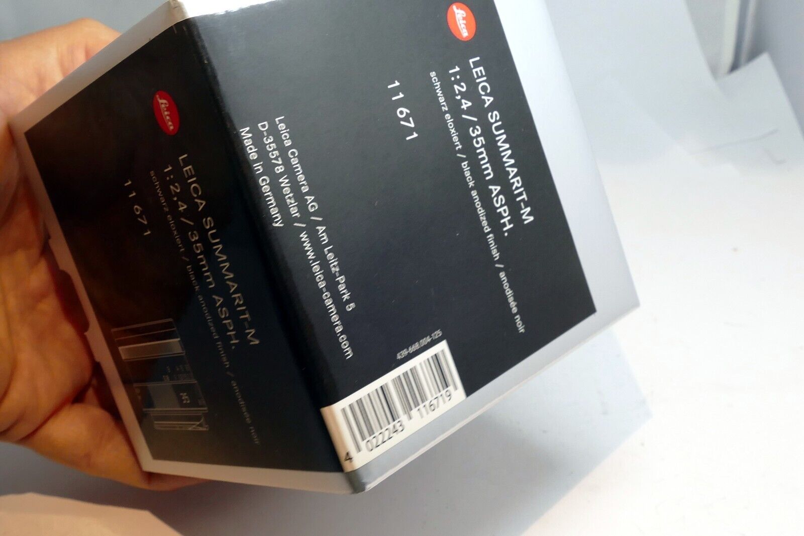An Empty Box (only ) for 11671 Summarit-M 35mm f2.4  ASPH.  lens