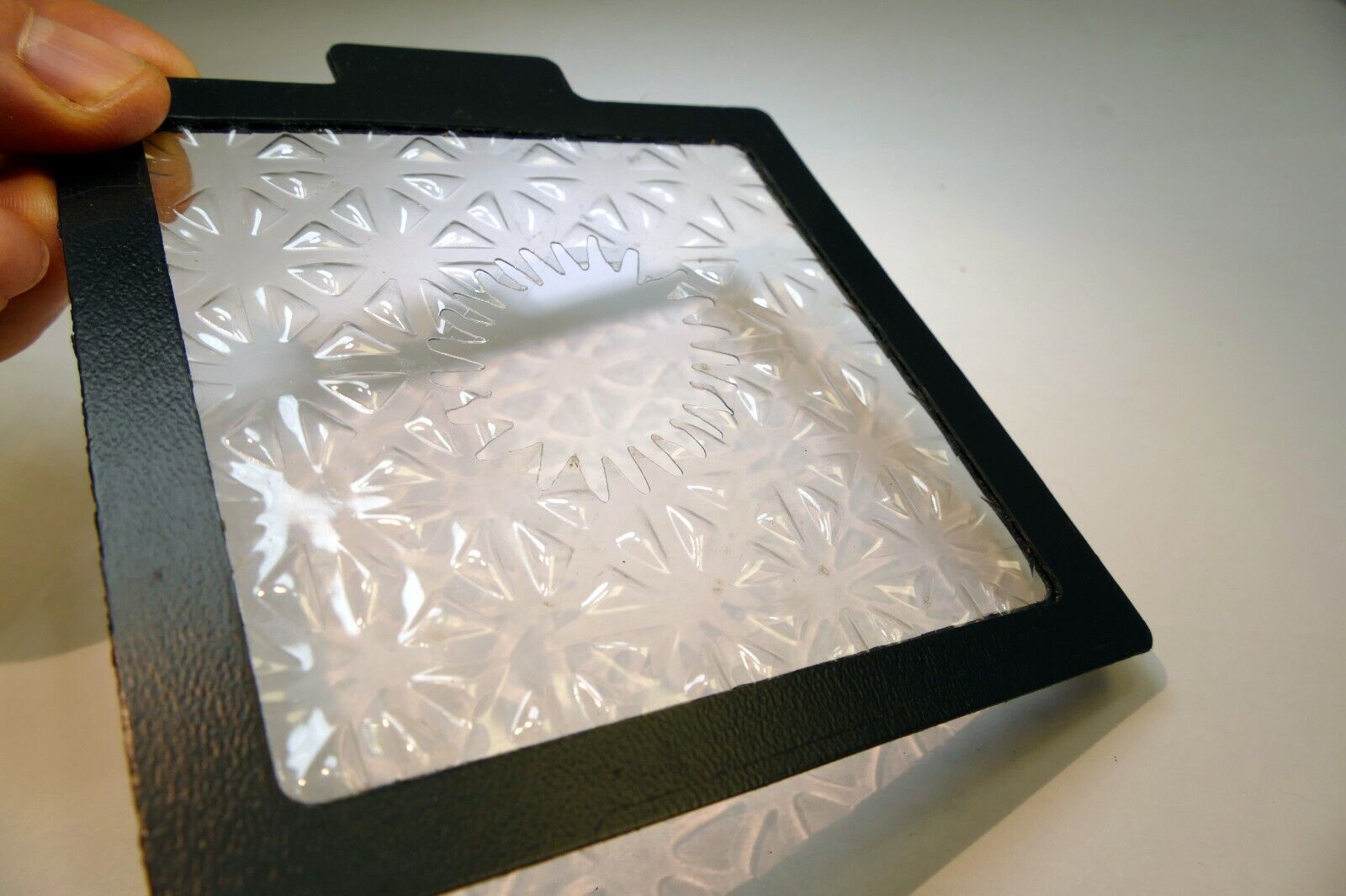 Lindahl Clear Vignetter Mask Frame 4.5X4.5" bellows Small 1.5" Oval 45 degree