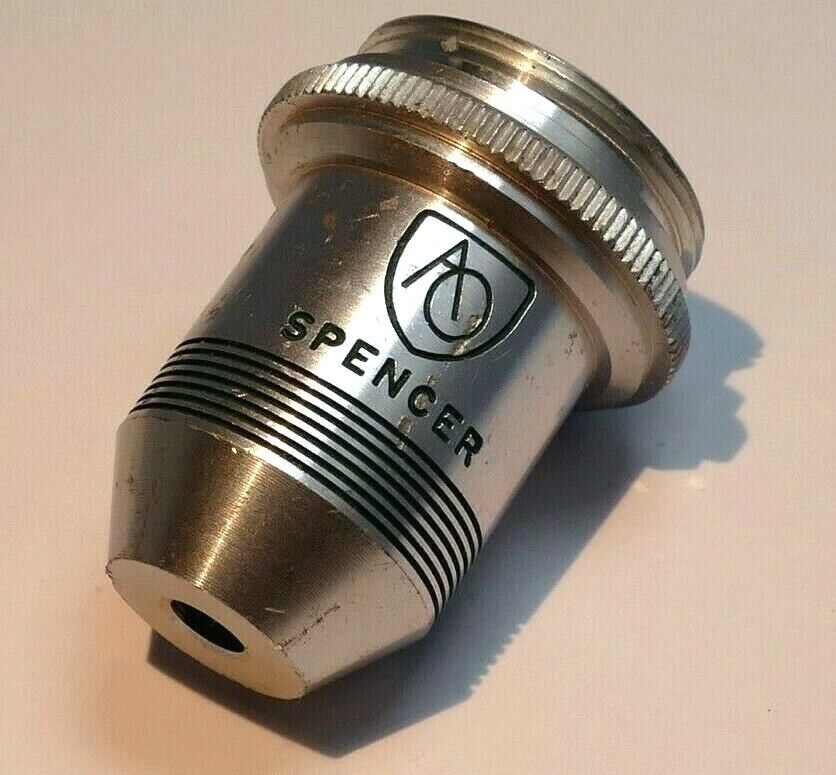 AO Spencer 10 0.25 Microscope Objective Lens 10X American Optical USA
